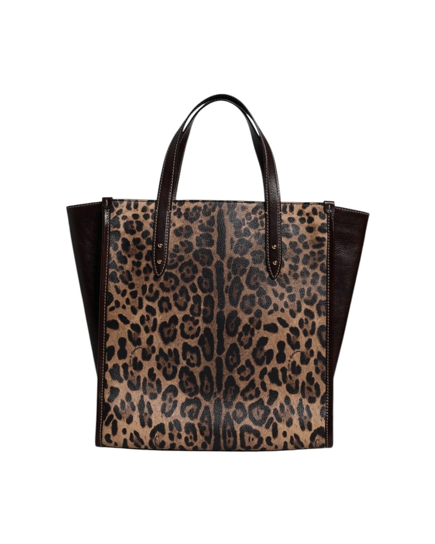 Dolce & Gabbana Multicolor Leopard Shopping Tote Shoulder Womenborse Bag Glam Steals