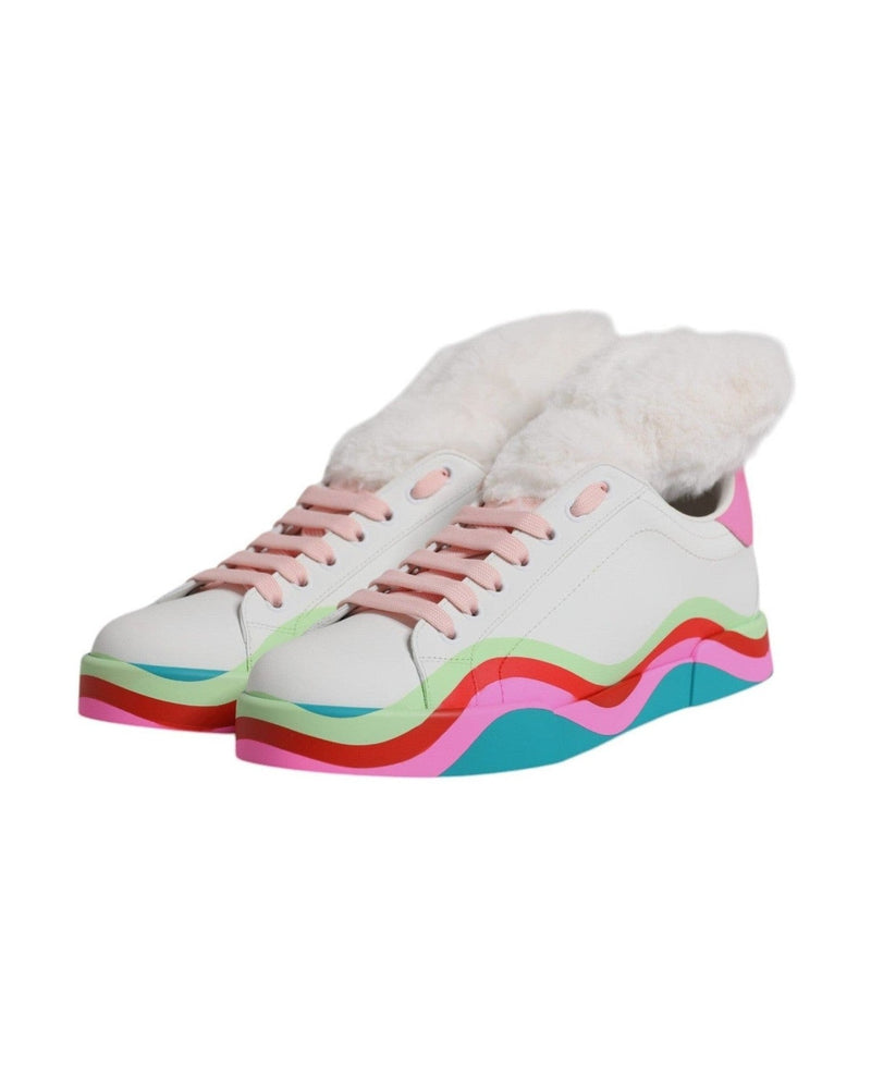 Dolce & Gabbana Multicolor Low Top Trainers Sneakers Shoes Glam Steals