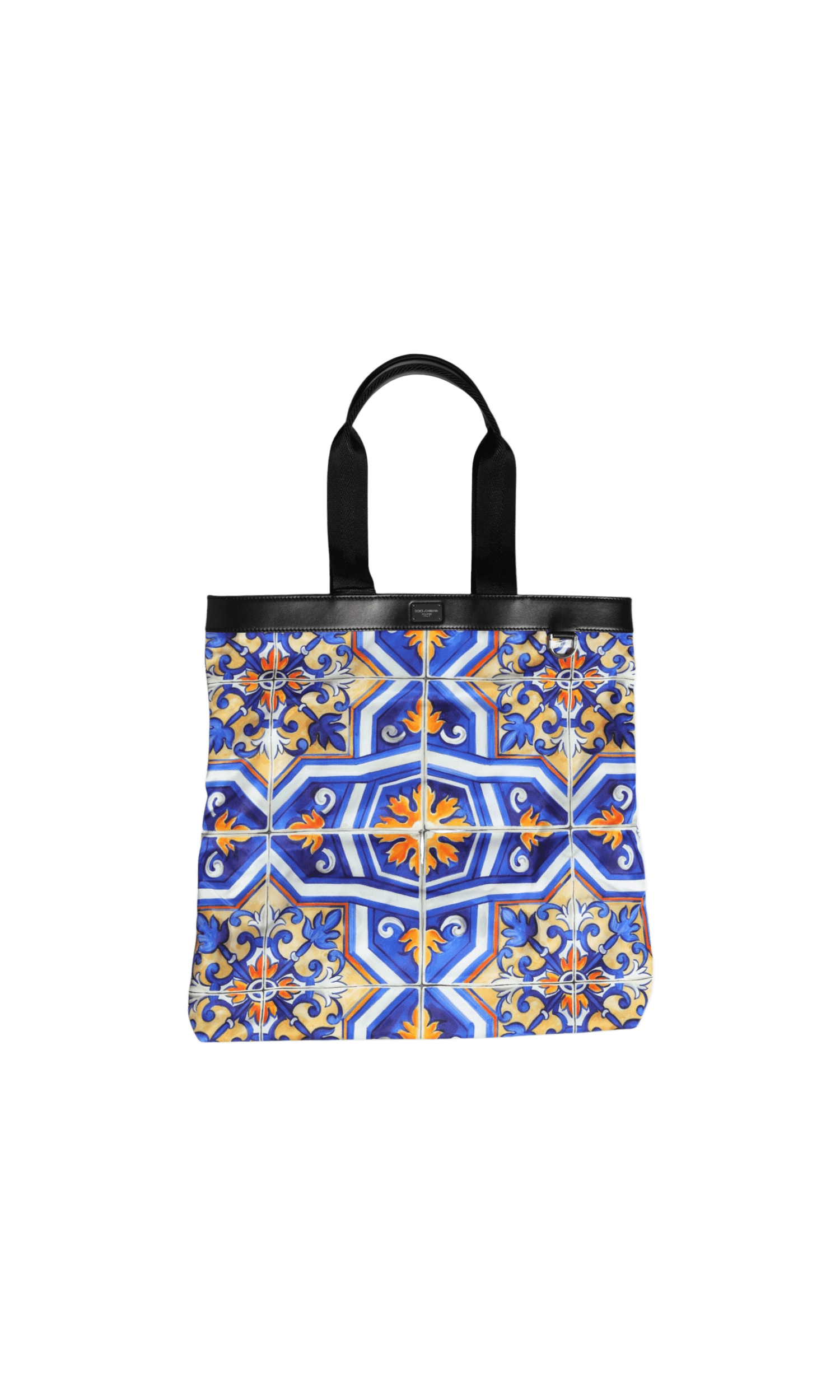 Dolce & Gabbana Multicolor Maiolica Print Tote Shoulder Strap Bag Glam Steals