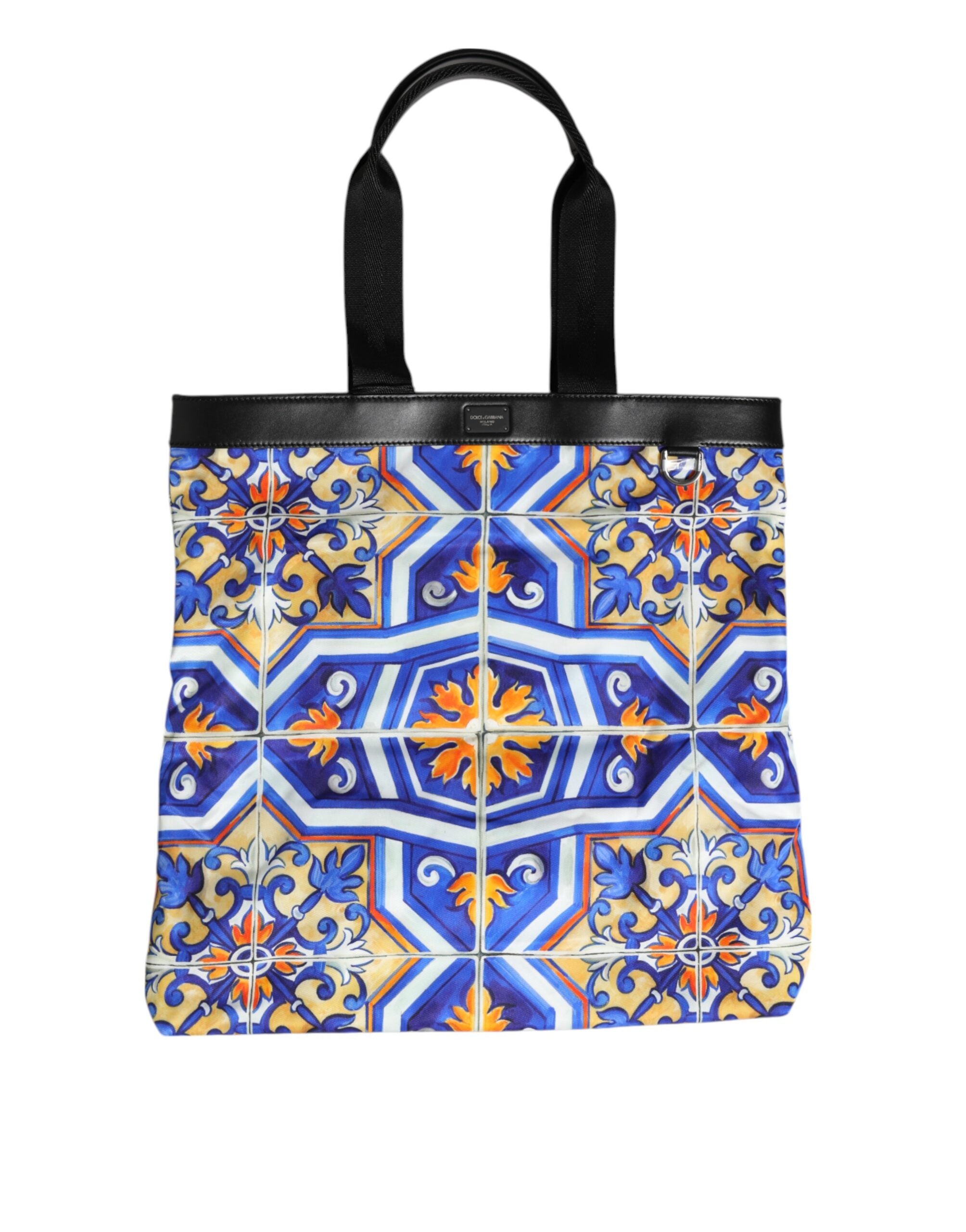 Dolce & Gabbana Multicolor Maiolica Print Tote Shoulder Strap Bag Glam Steals