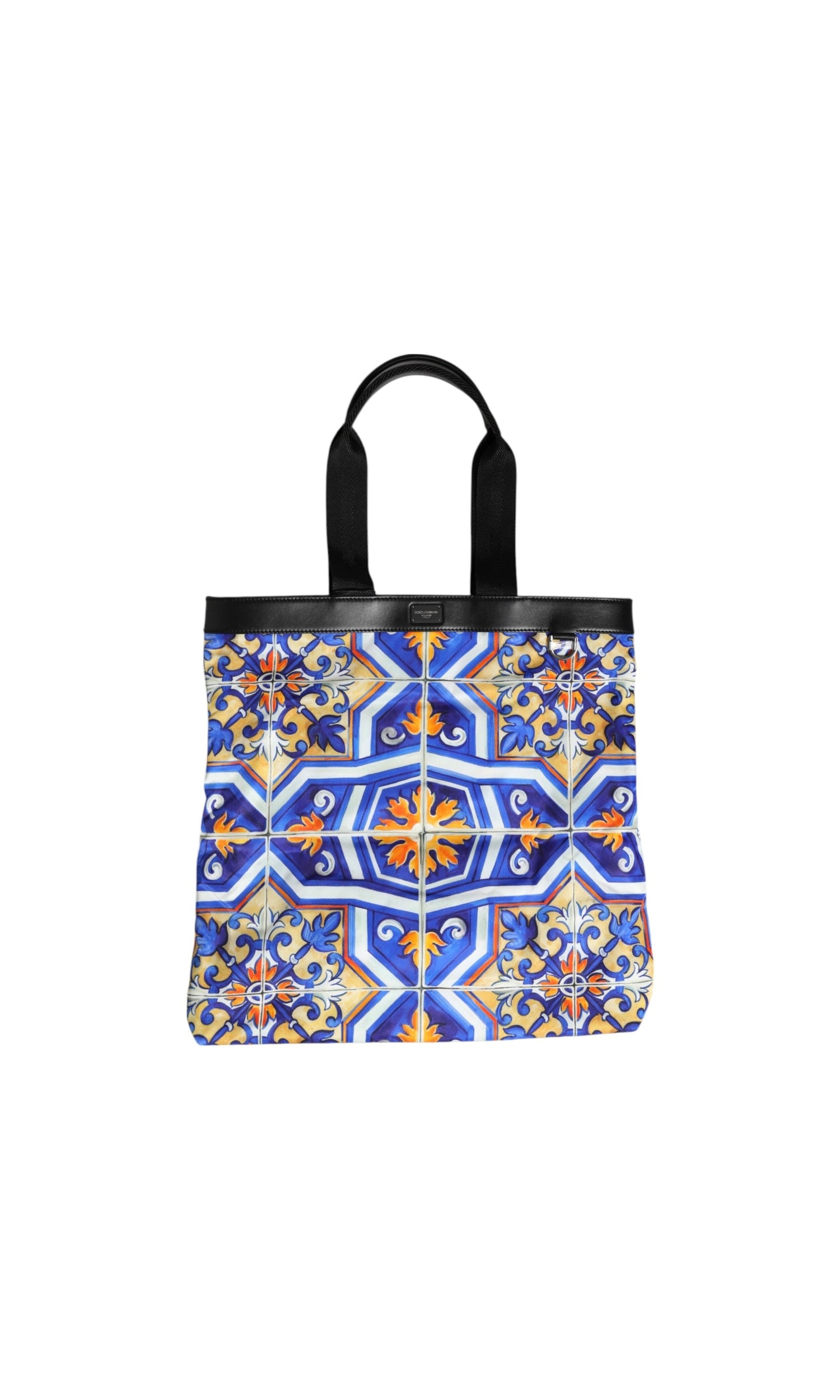 Dolce & Gabbana Multicolor Maiolica Print Tote Shoulder Strap Bag Glam Steals