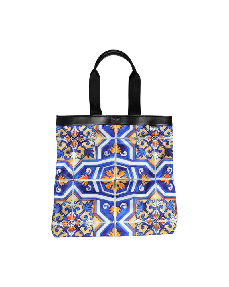 Dolce & Gabbana Multicolor Maiolica Print Tote Shoulder Strap Bag Glam Steals