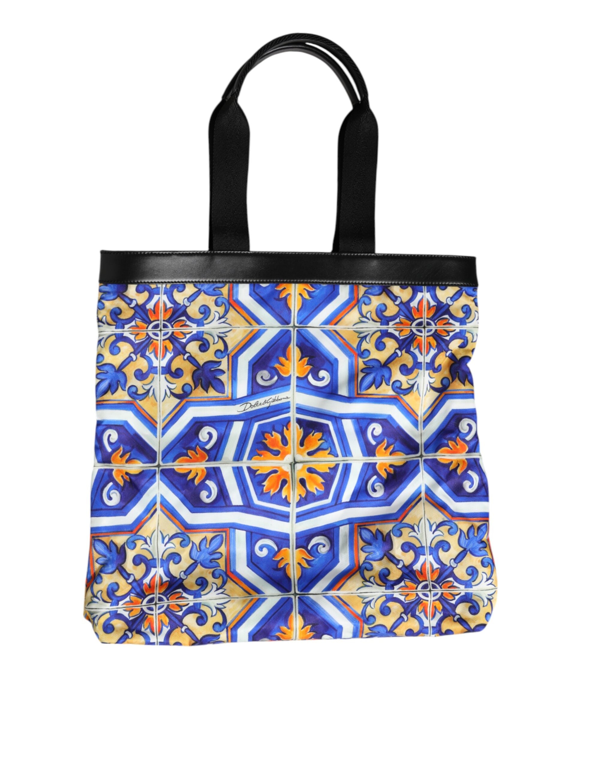 Dolce & Gabbana Multicolor Maiolica Print Tote Shoulder Strap Bag Glam Steals