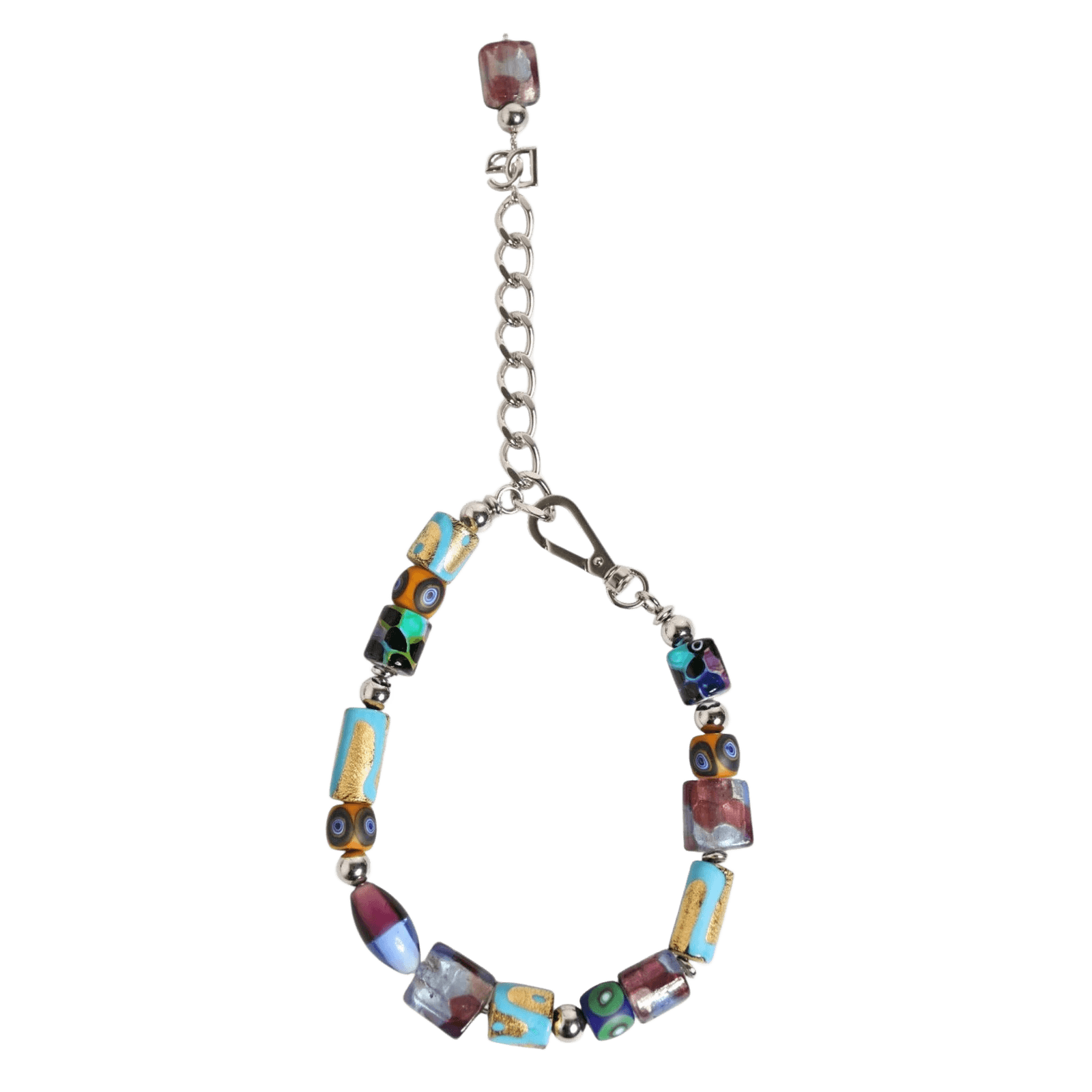 Dolce & Gabbana Multicolor Murano Glass Beads Brass Zamak Necklace Glam Steals