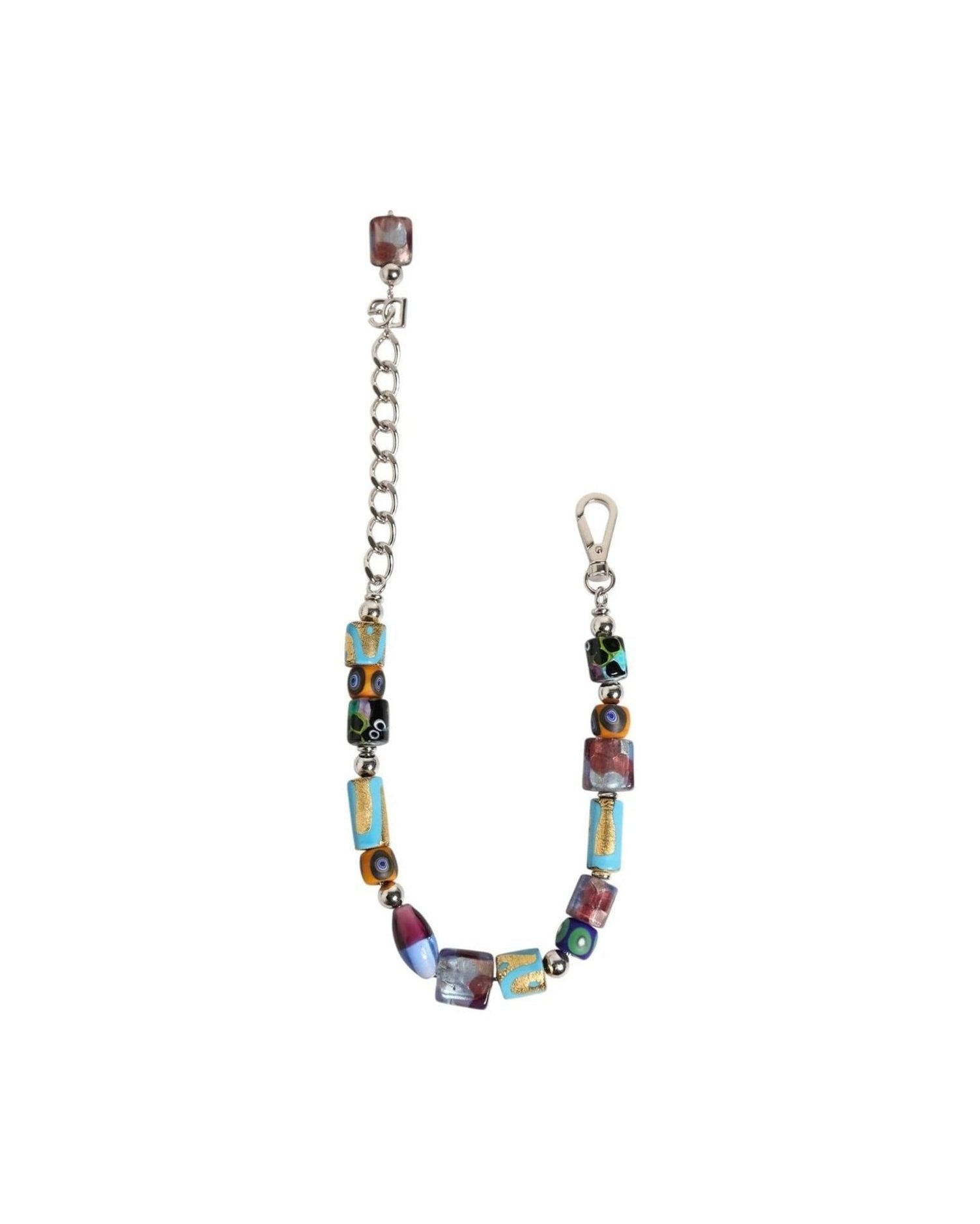 Dolce & Gabbana Multicolor Murano Glass Beads Brass Zamak Necklace Glam Steals