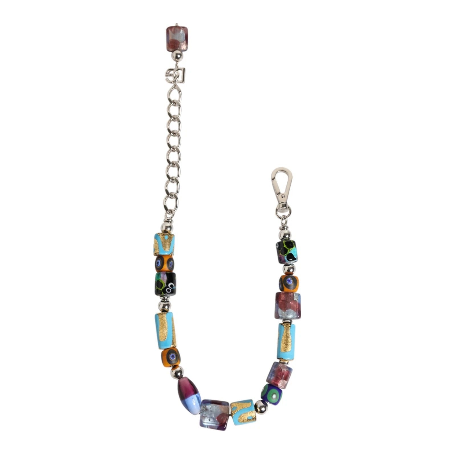 Dolce & Gabbana Multicolor Murano Glass Beads Brass Zamak Necklace Glam Steals