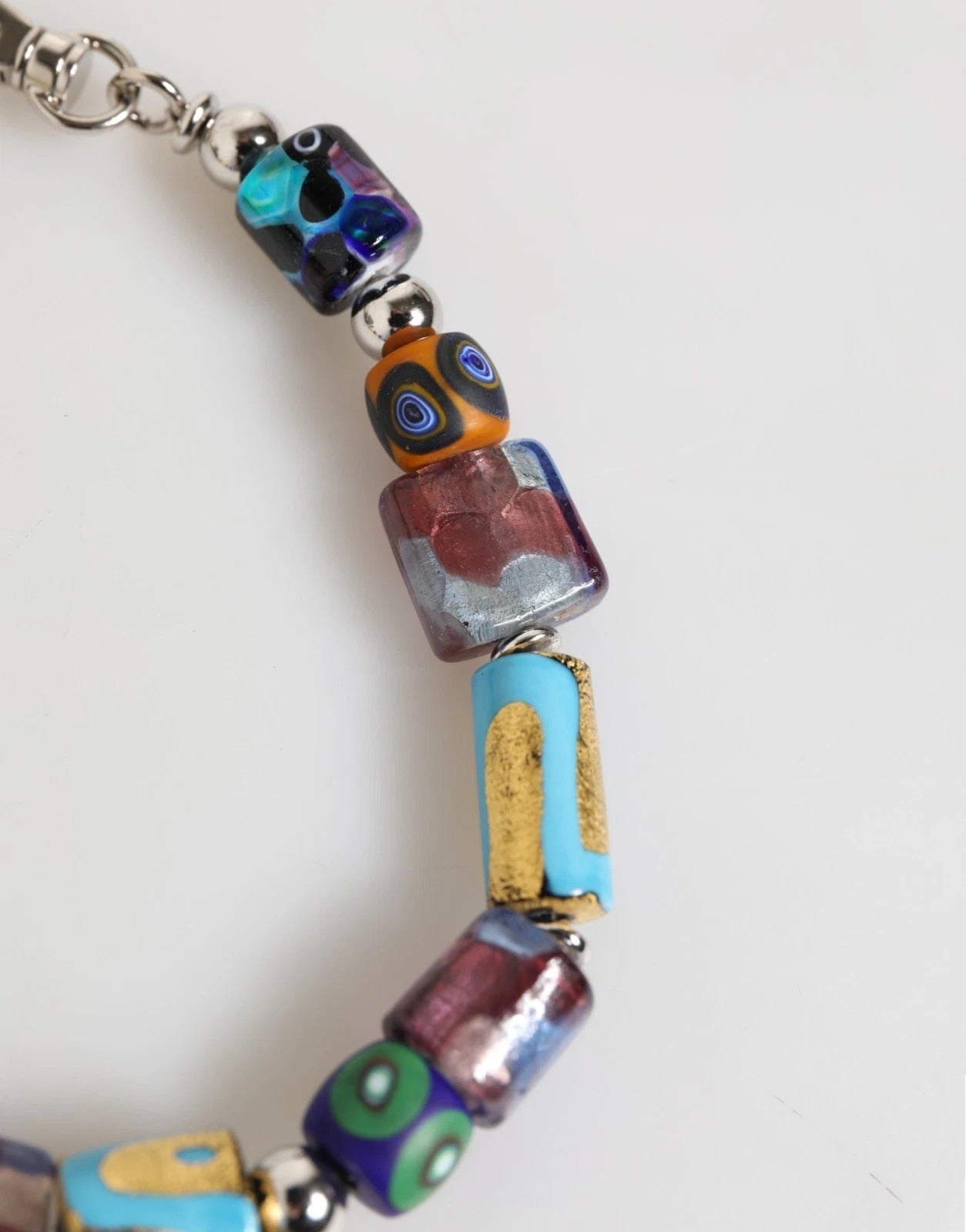 Dolce & Gabbana Multicolor Murano Glass Beads Brass Zamak Necklace Glam Steals