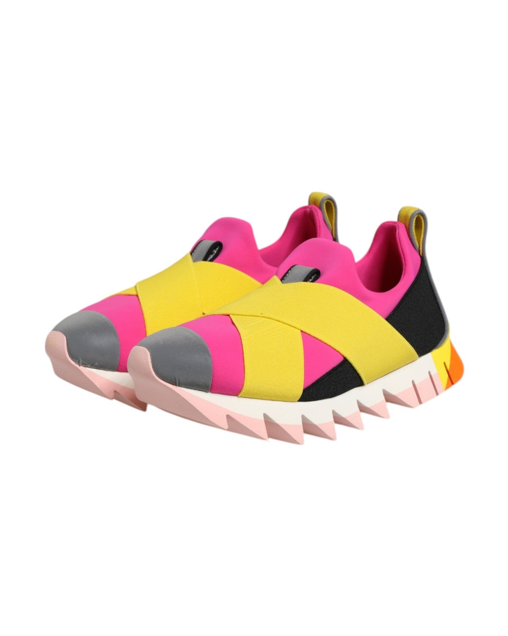 Dolce & Gabbana Multicolor Neoprene Elastic Ibiza Sneakers Shoes 
