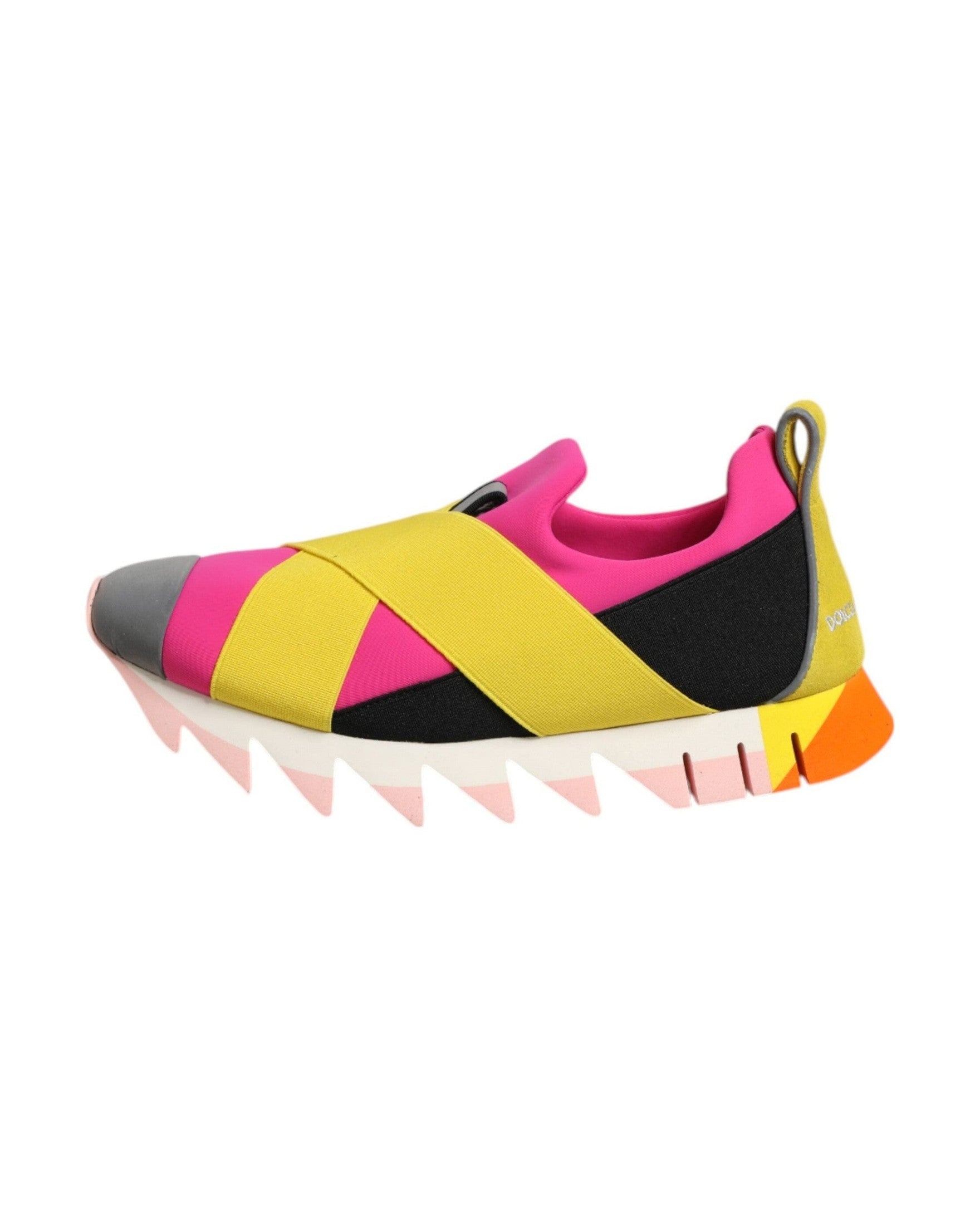 Dolce & Gabbana Multicolor Neoprene Elastic Ibiza Sneakers Shoes 