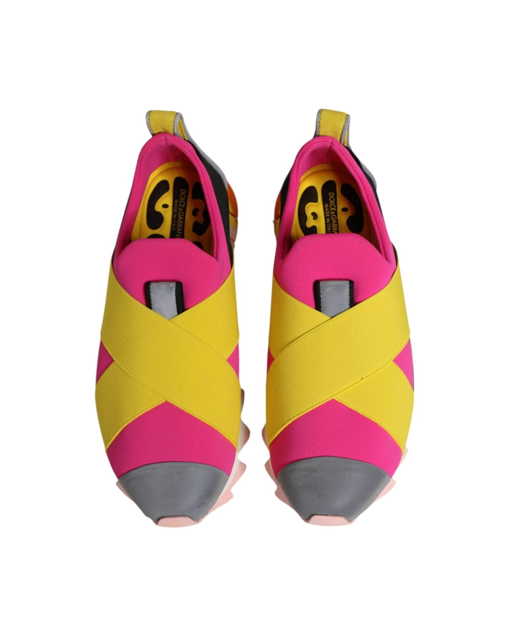 Dolce & Gabbana Multicolor Neoprene Elastic Ibiza Sneakers Shoes 