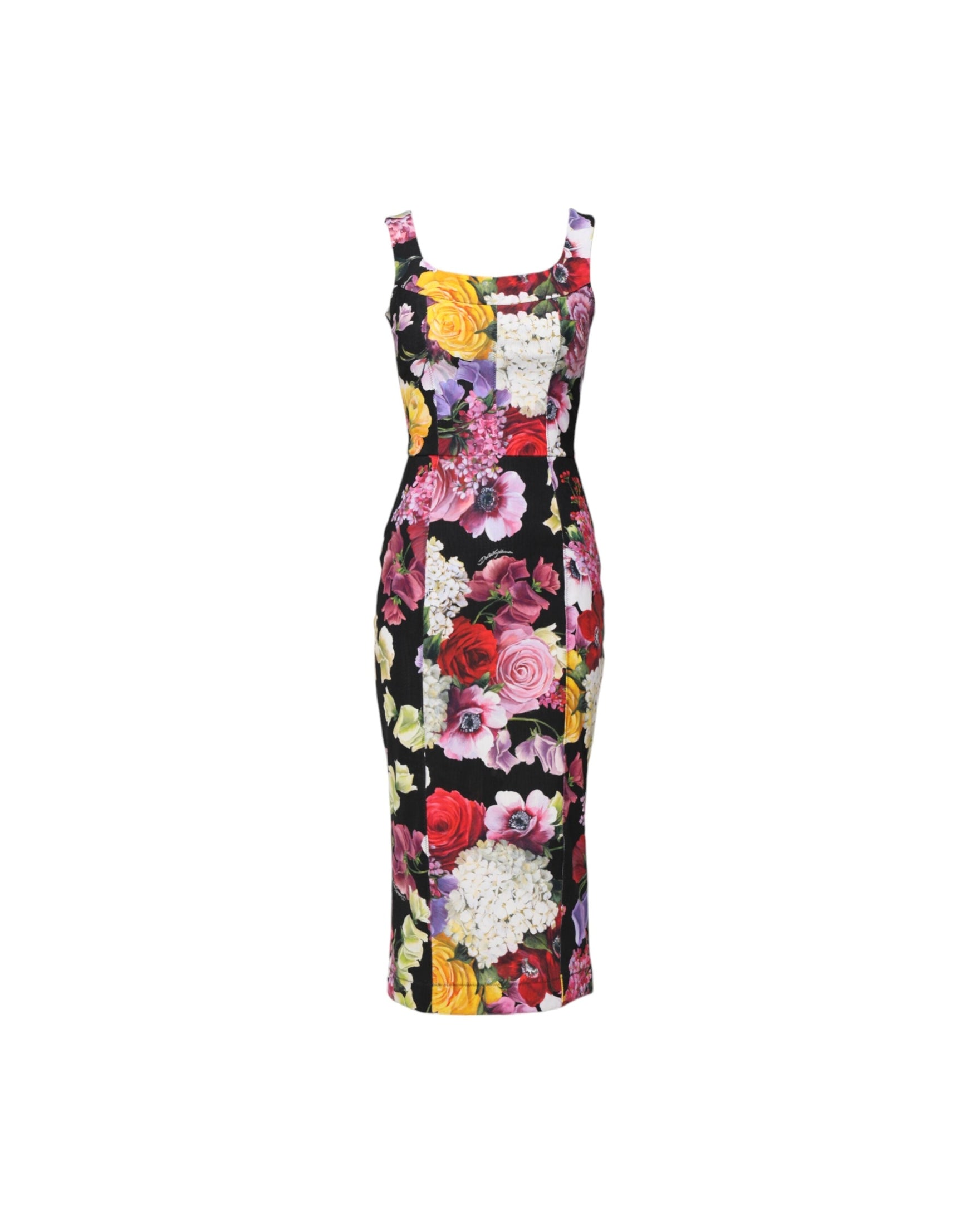 Dolce & Gabbana Multicolor Ortensia Patchwork Sheath Dress Glam Steals