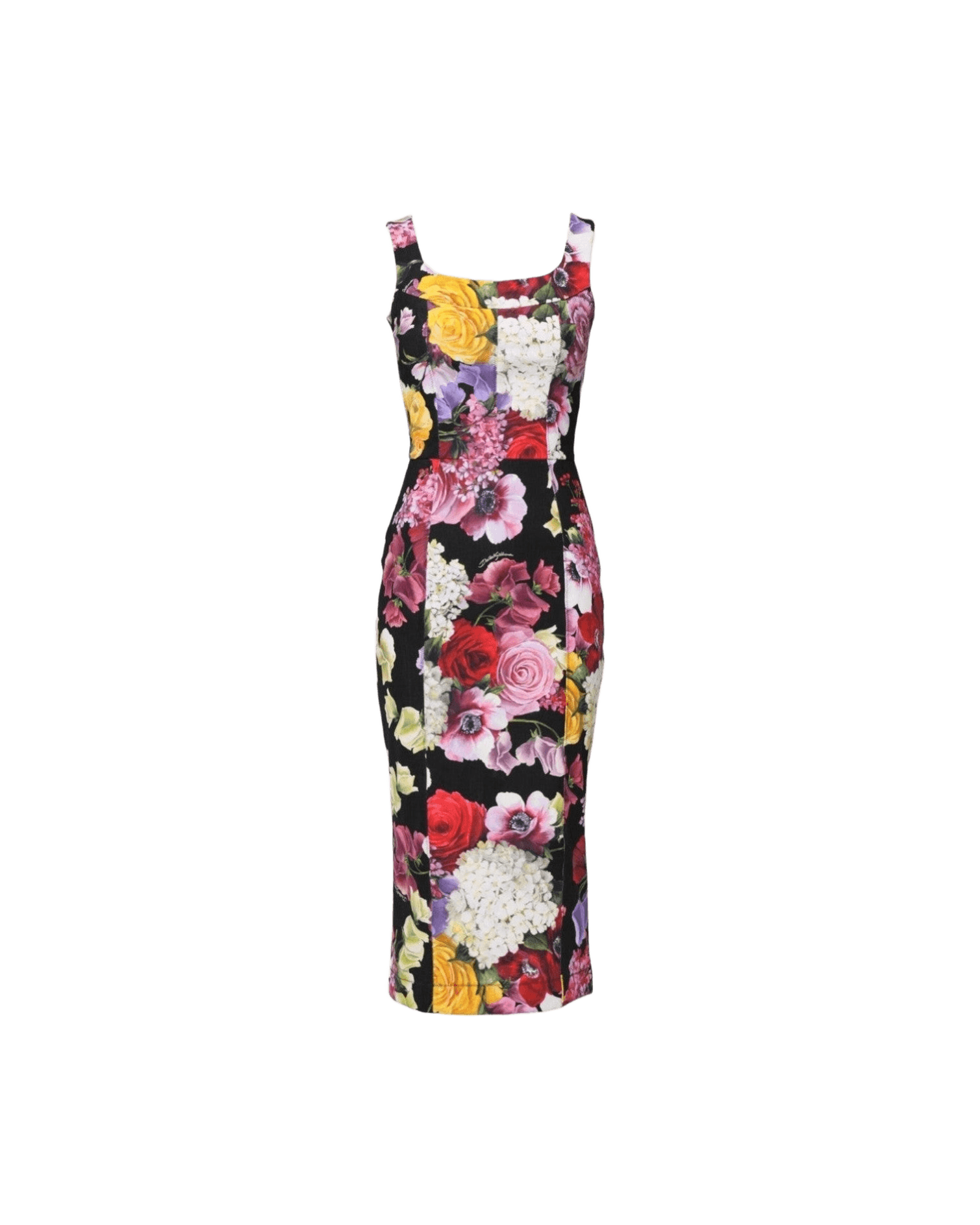 Dolce & Gabbana Multicolor Ortensia Patchwork Sheath Dress Glam Steals