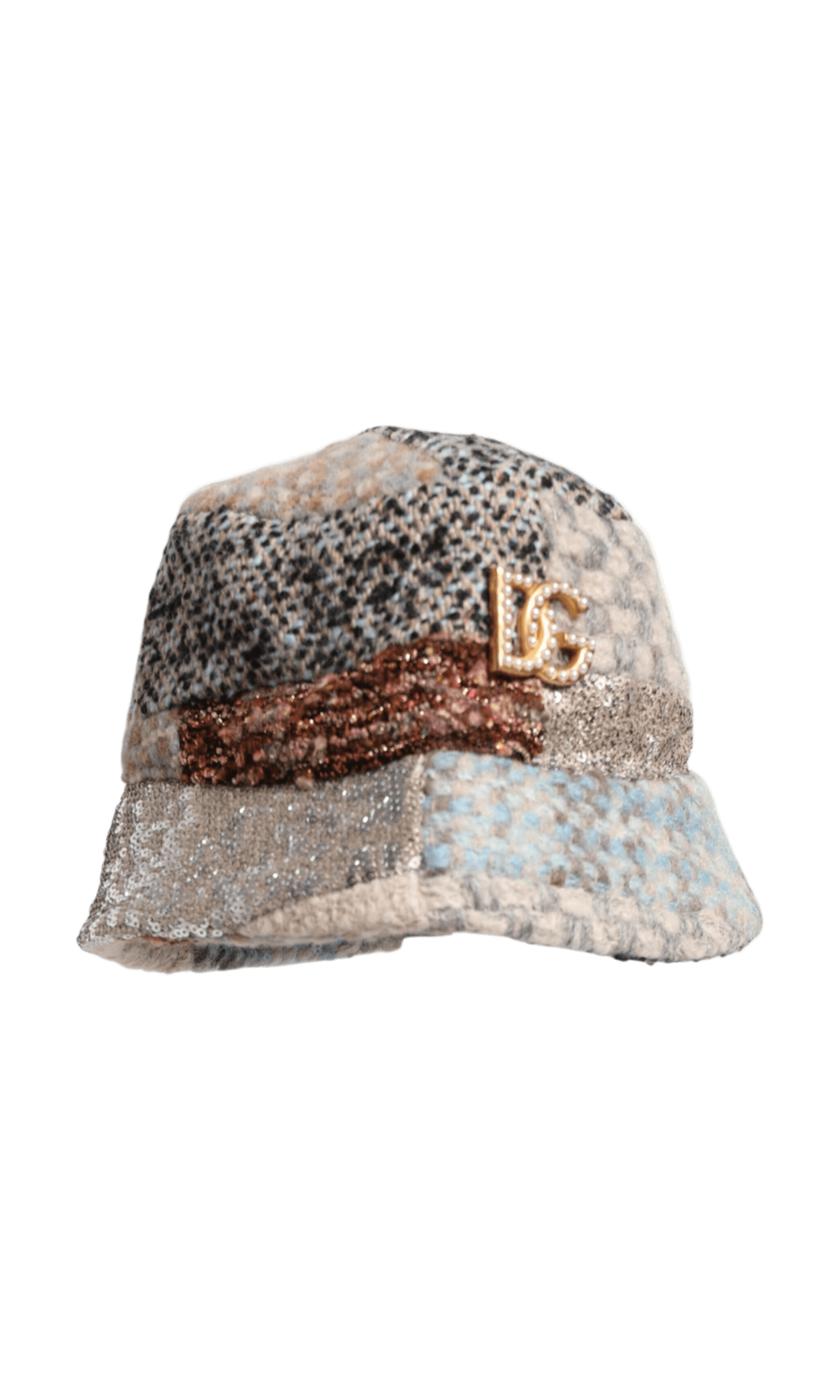 Dolce & Gabbana Multicolor Patchwork Embellished Bucket Hat Glam Steals