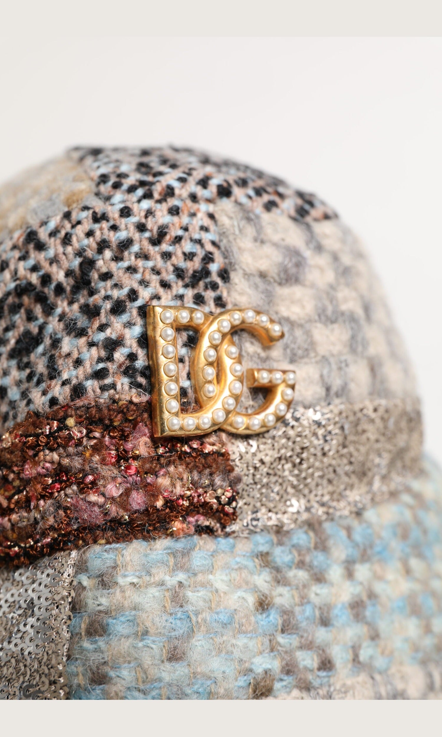 Dolce & Gabbana Multicolor Patchwork Embellished Bucket Hat Glam Steals