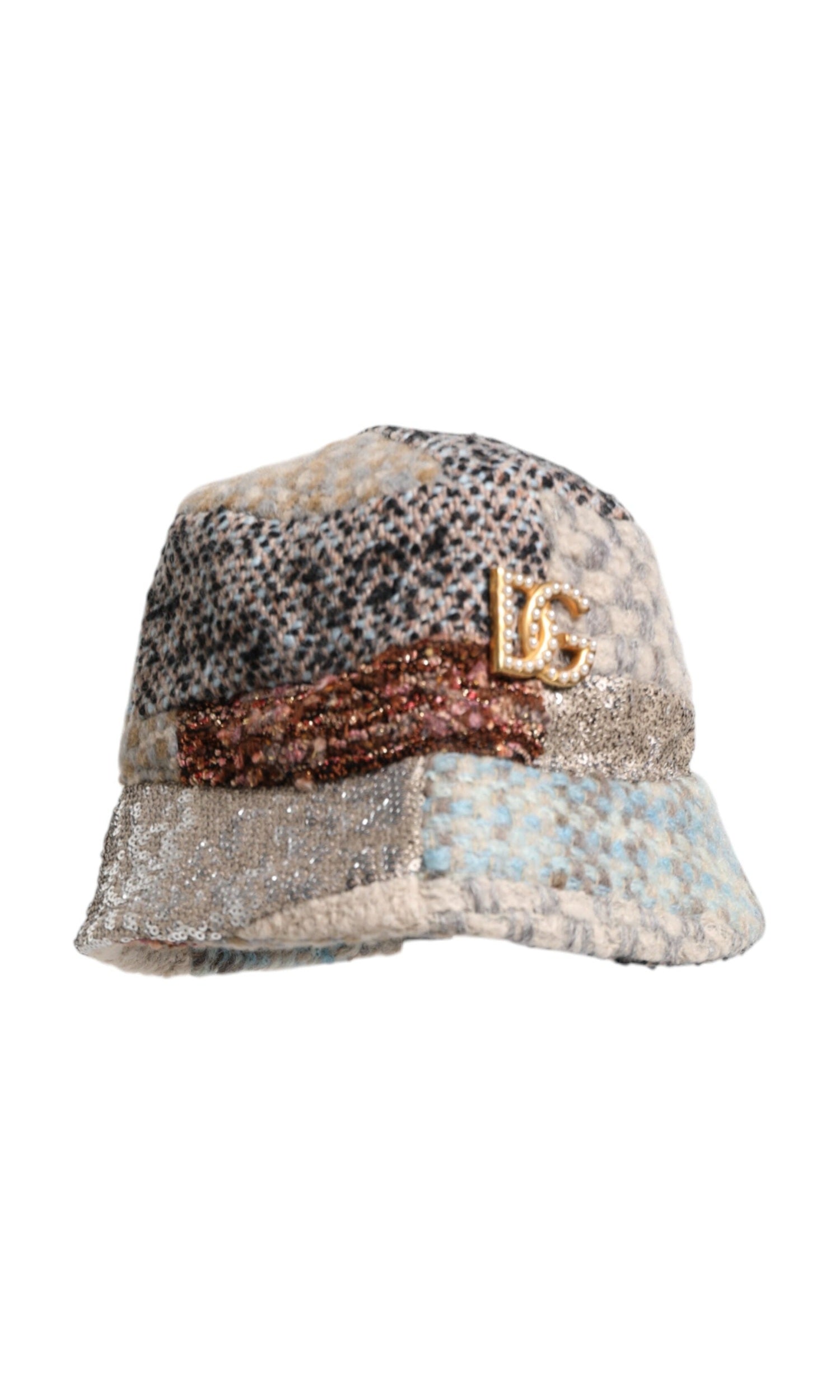 Dolce & Gabbana Multicolor Patchwork Embellished Bucket Hat Glam Steals