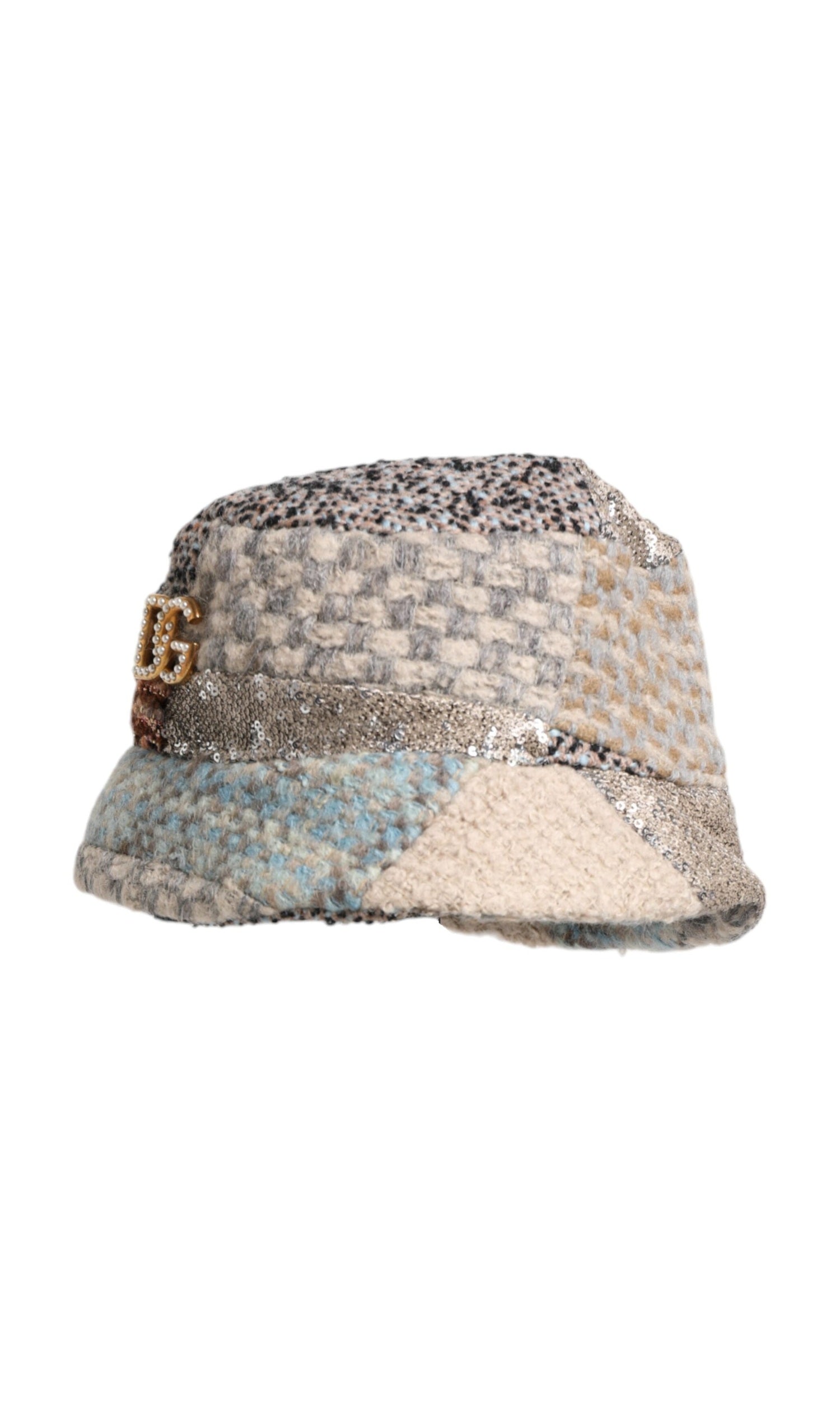 Dolce & Gabbana Multicolor Patchwork Embellished Bucket Hat Glam Steals