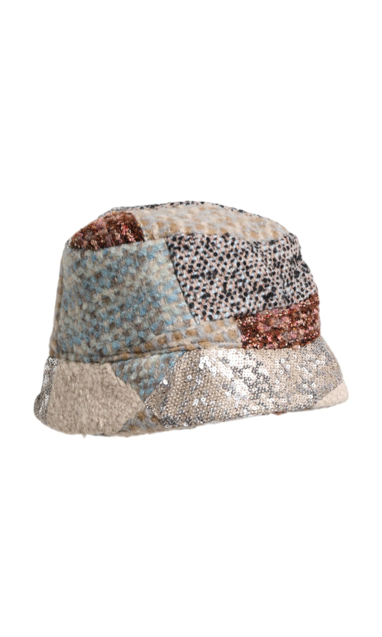 Dolce & Gabbana Multicolor Patchwork Embellished Bucket Hat Glam Steals