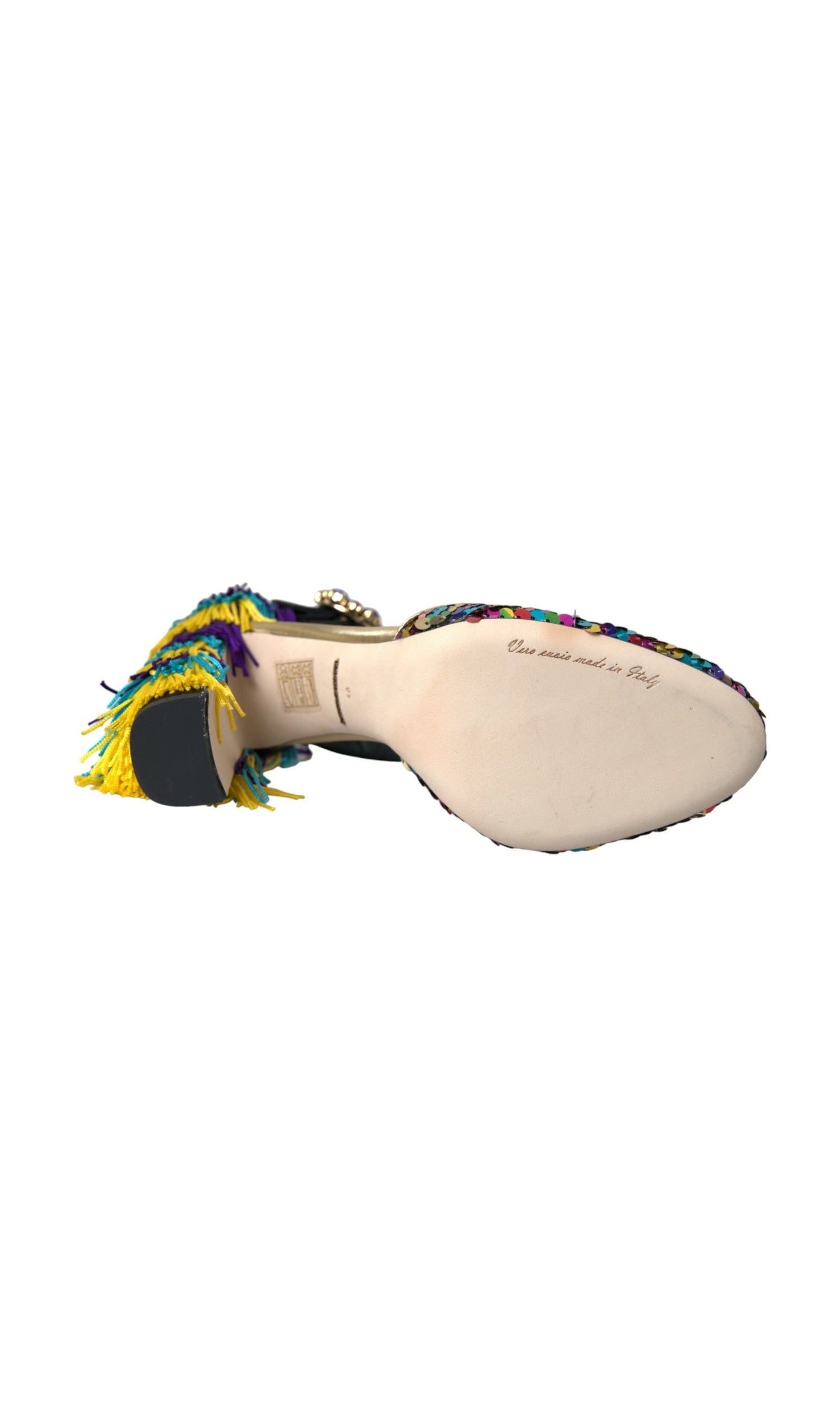Dolce & Gabbana Multicolor Sequin Crystal Mary Jane Shoes Glam Steals