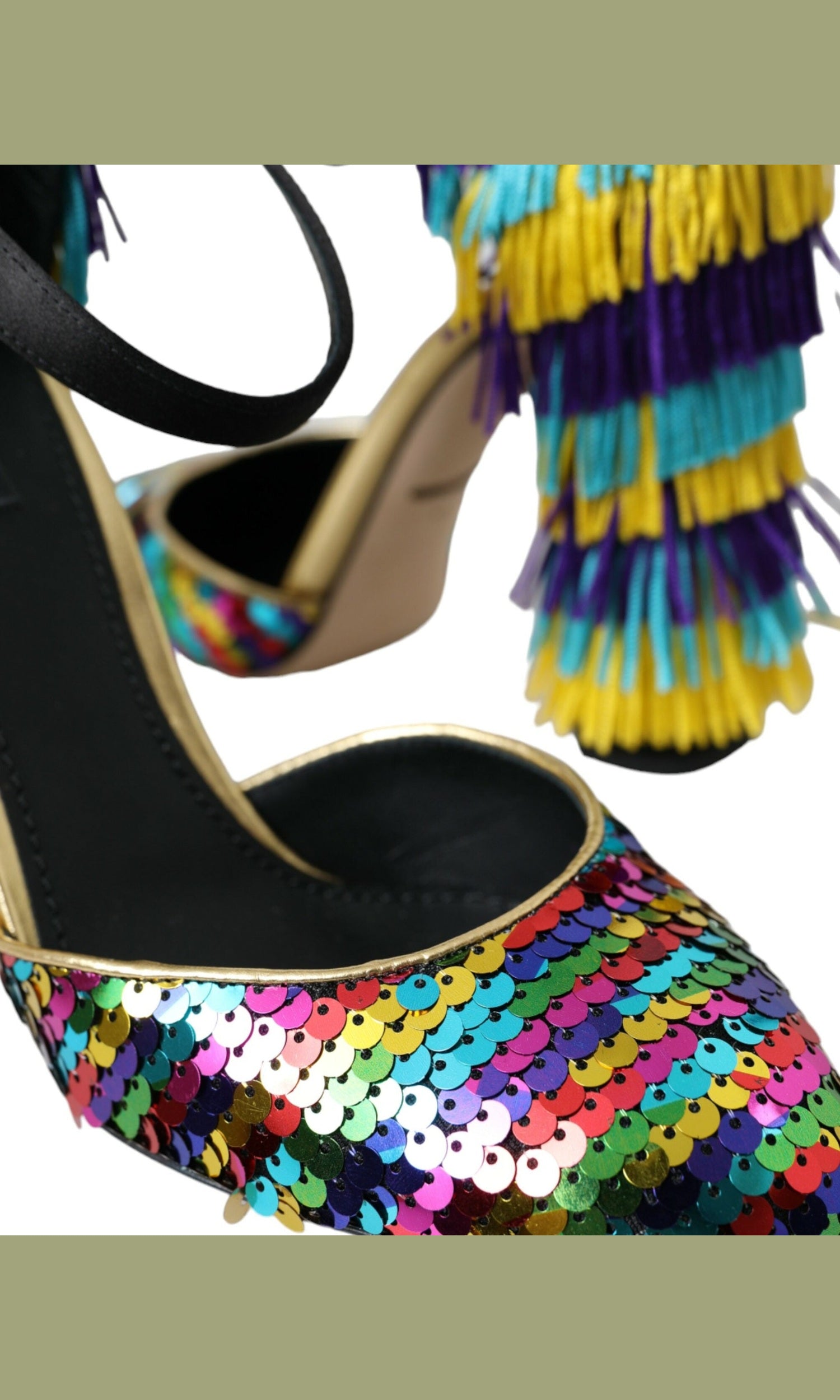 Dolce & Gabbana Multicolor Sequin Crystal Mary Jane Shoes Glam Steals