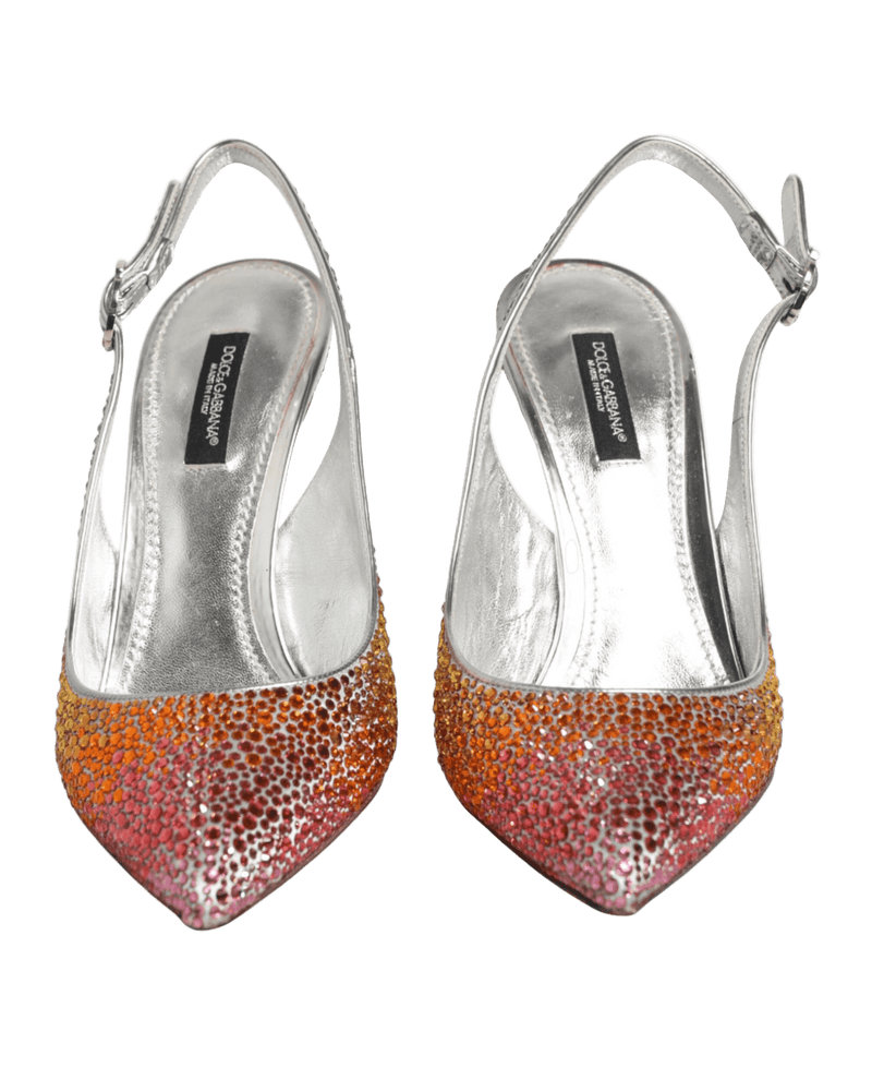 Dolce & Gabbana Multicolor Sequin Slingback Pumps Shoes Glam Steals
