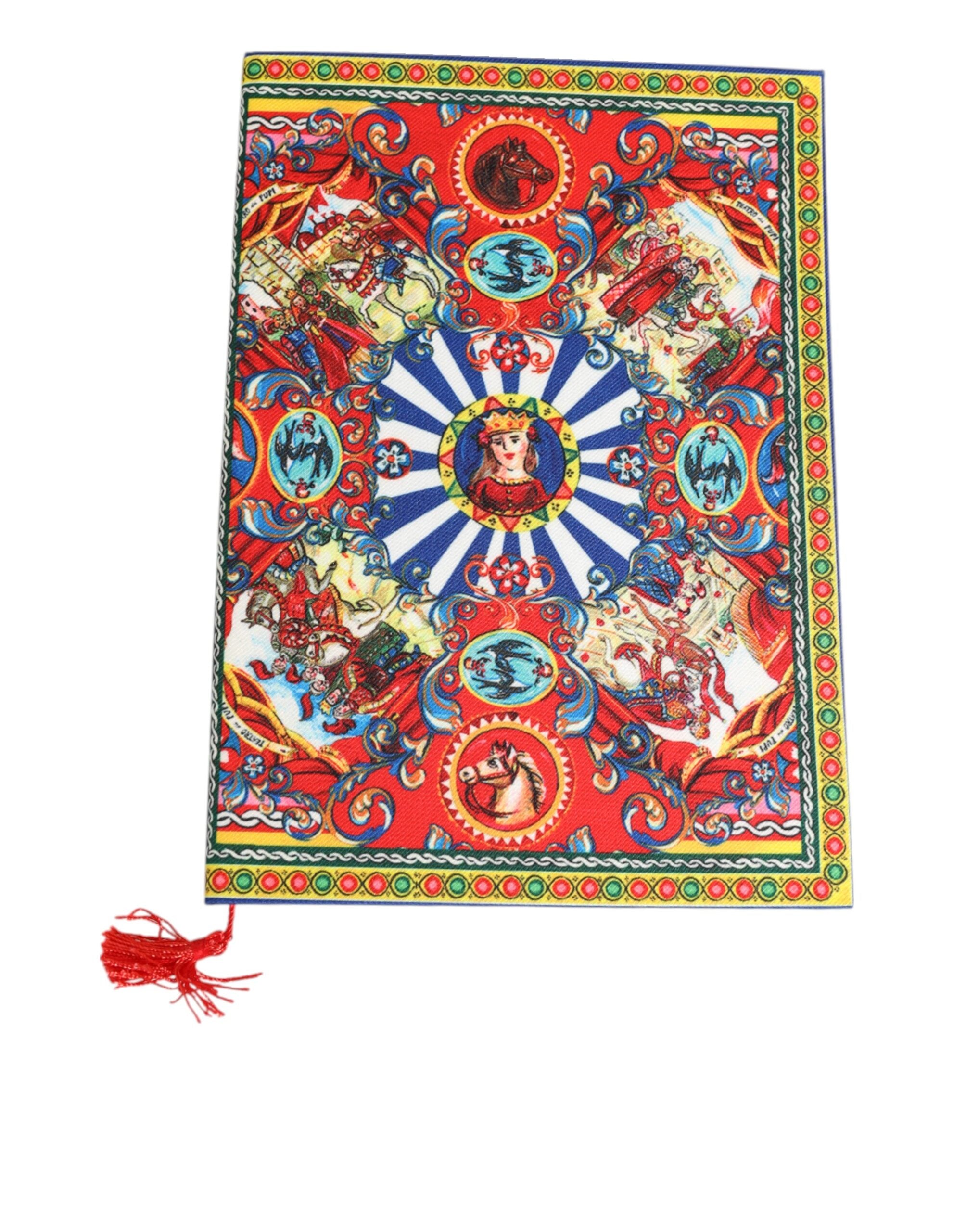 Dolce & Gabbana Multicolor Sicilian Carretto Print Journal Notebook Glam Steals