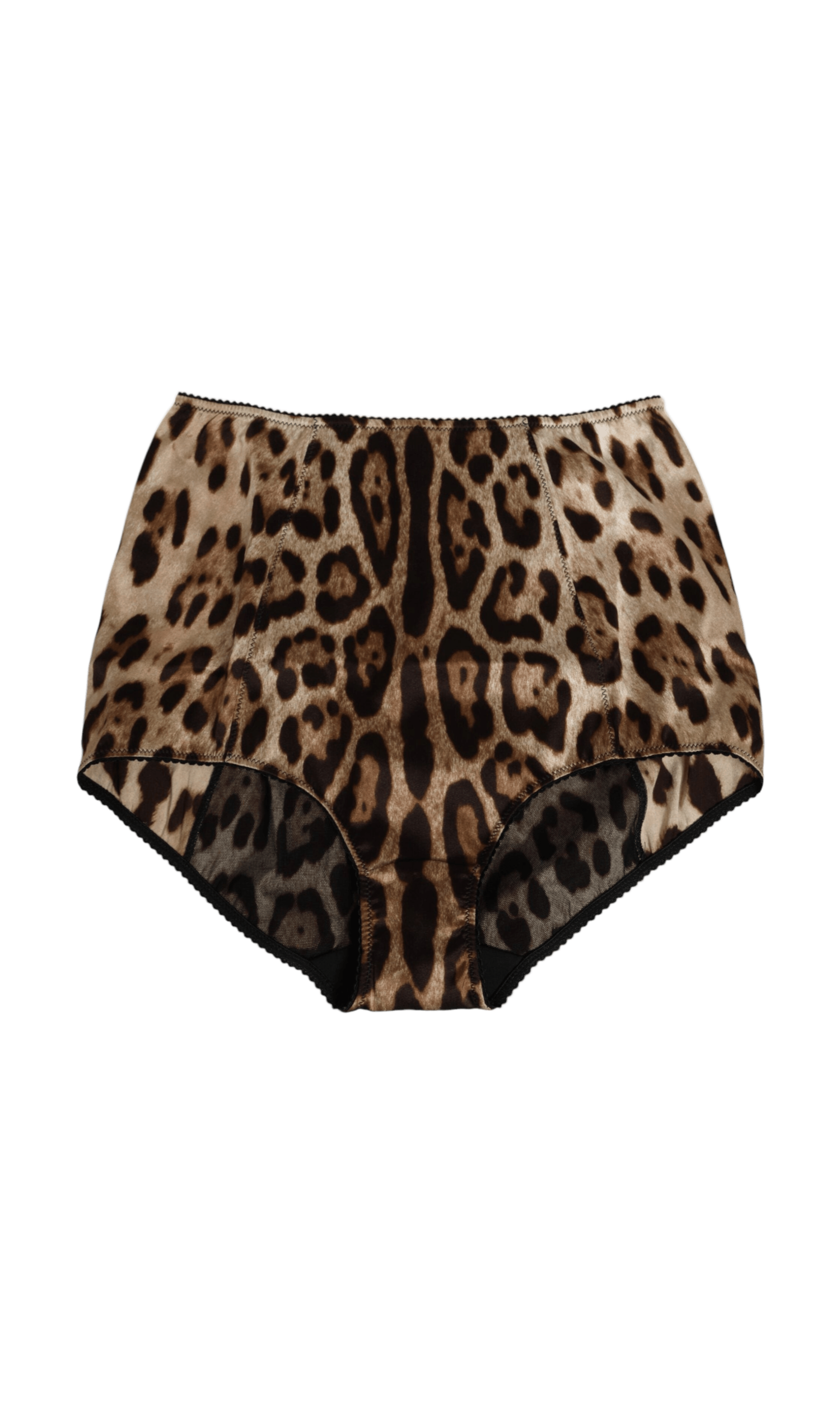 Dolce & Gabbana Multicolor Silk Leopard High Waist Girdle Underwear Glam Steals