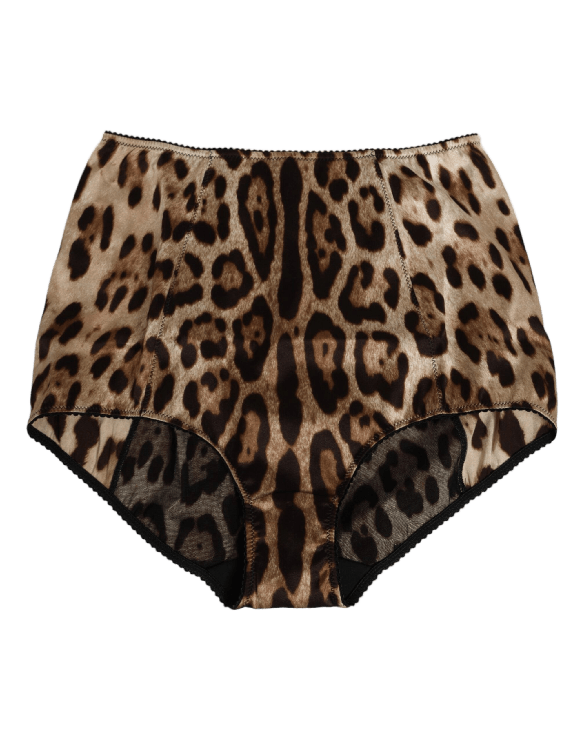 Dolce & Gabbana Multicolor Silk Leopard High Waist Girdle Underwear Glam Steals