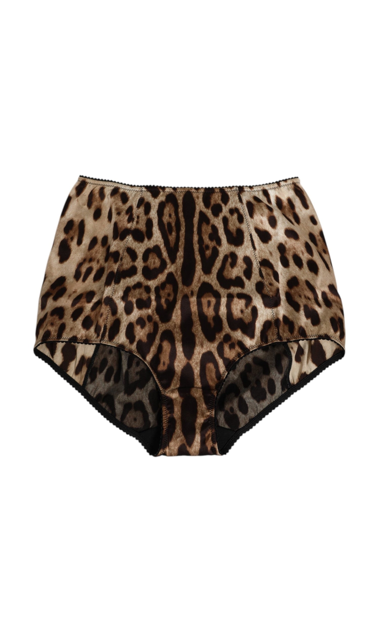Dolce & Gabbana Multicolor Silk Leopard High Waist Girdle Underwear Glam Steals