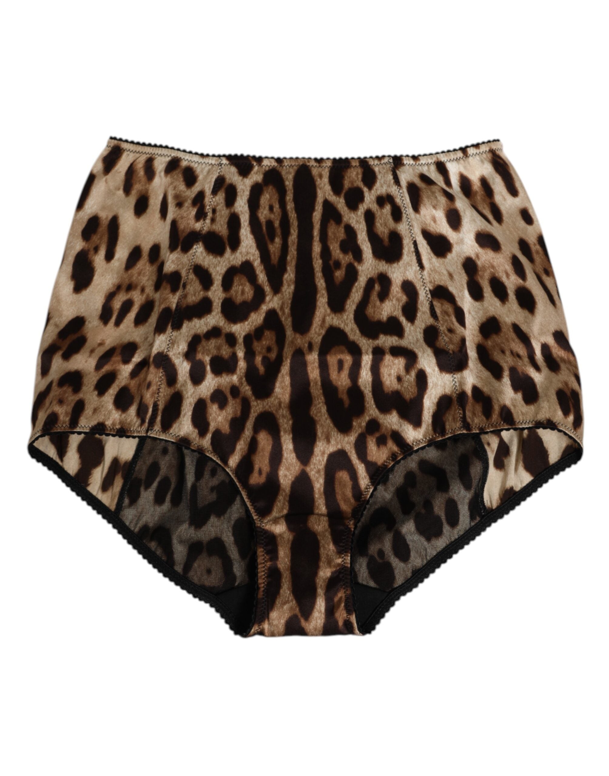 Dolce & Gabbana Multicolor Silk Leopard High Waist Girdle Underwear Glam Steals