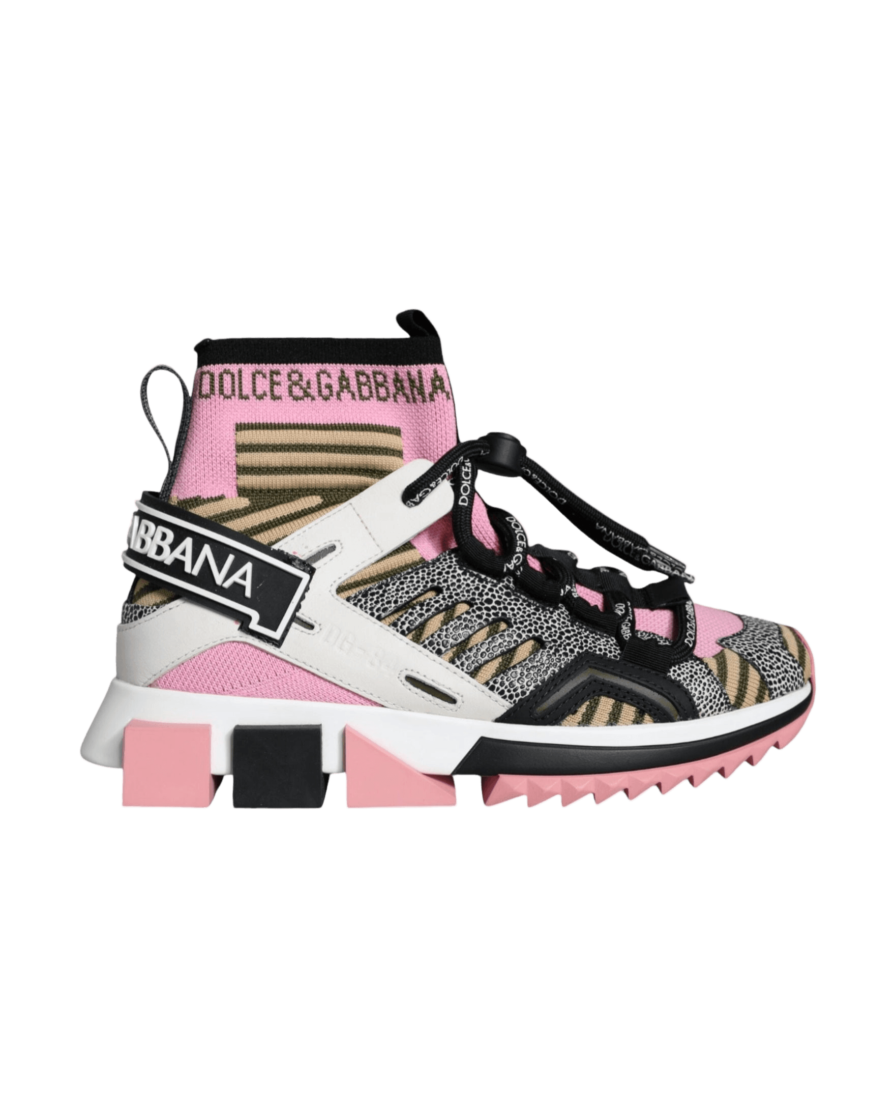 Dolce & Gabbana Multicolor Sorrento Socks Logo Sneakers Shoes Glam Steals