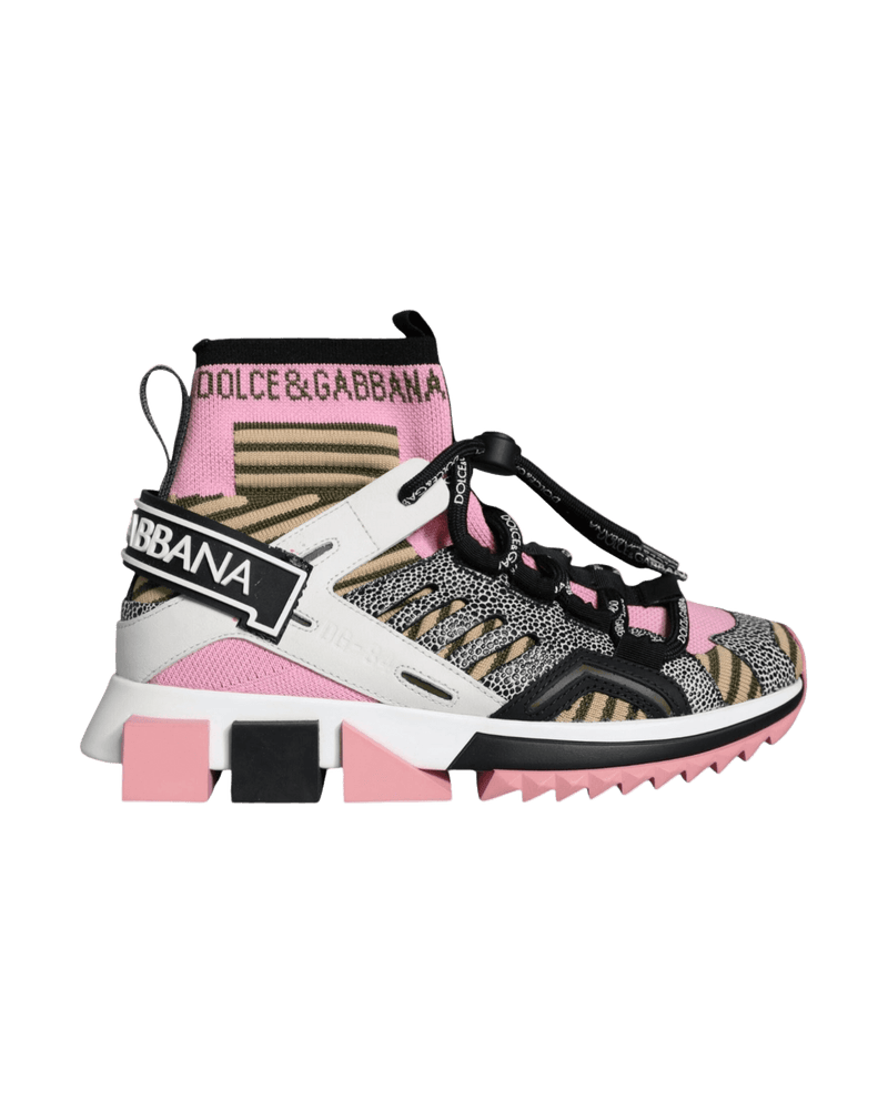 Dolce & Gabbana Multicolor Sorrento Socks Logo Sneakers Shoes Glam Steals