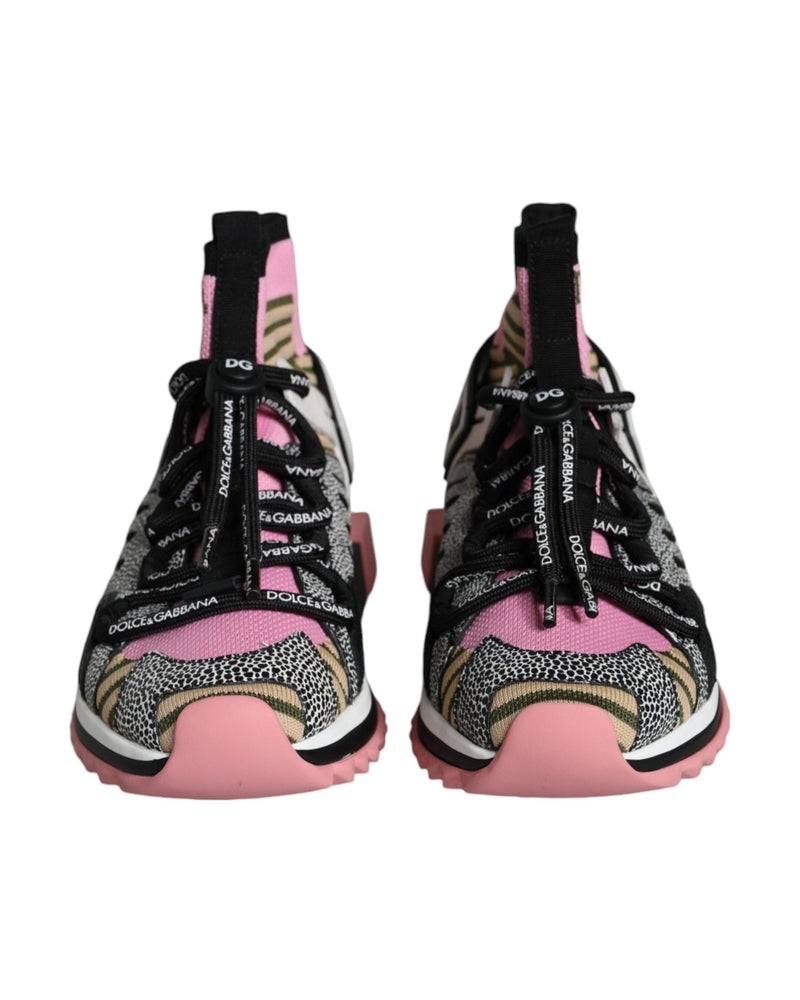 Dolce & Gabbana Multicolor Sorrento Socks Logo Sneakers Shoes Glam Steals