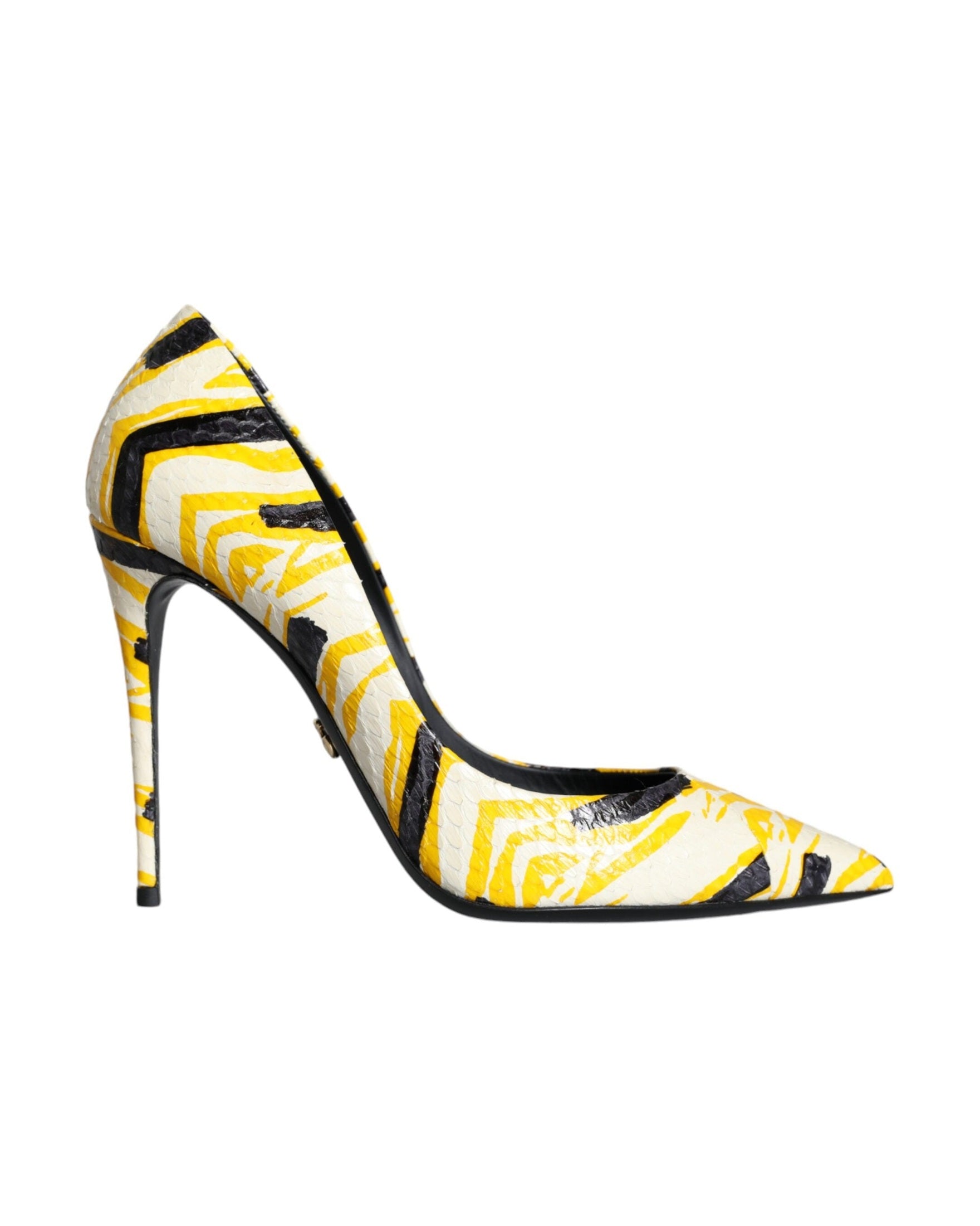 Dolce & Gabbana Multicolor Stripes Leather High Heels Pumps Shoes Glam Steals