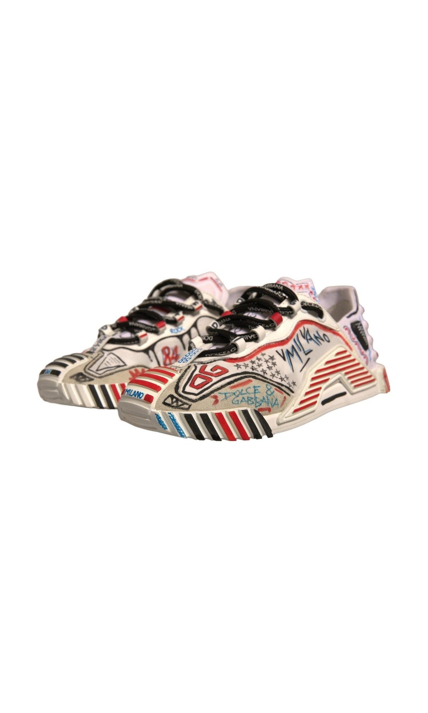 Dolce & Gabbana Multicolor Suede Fabric Ns1 Sneakers Shoes Glam Steals