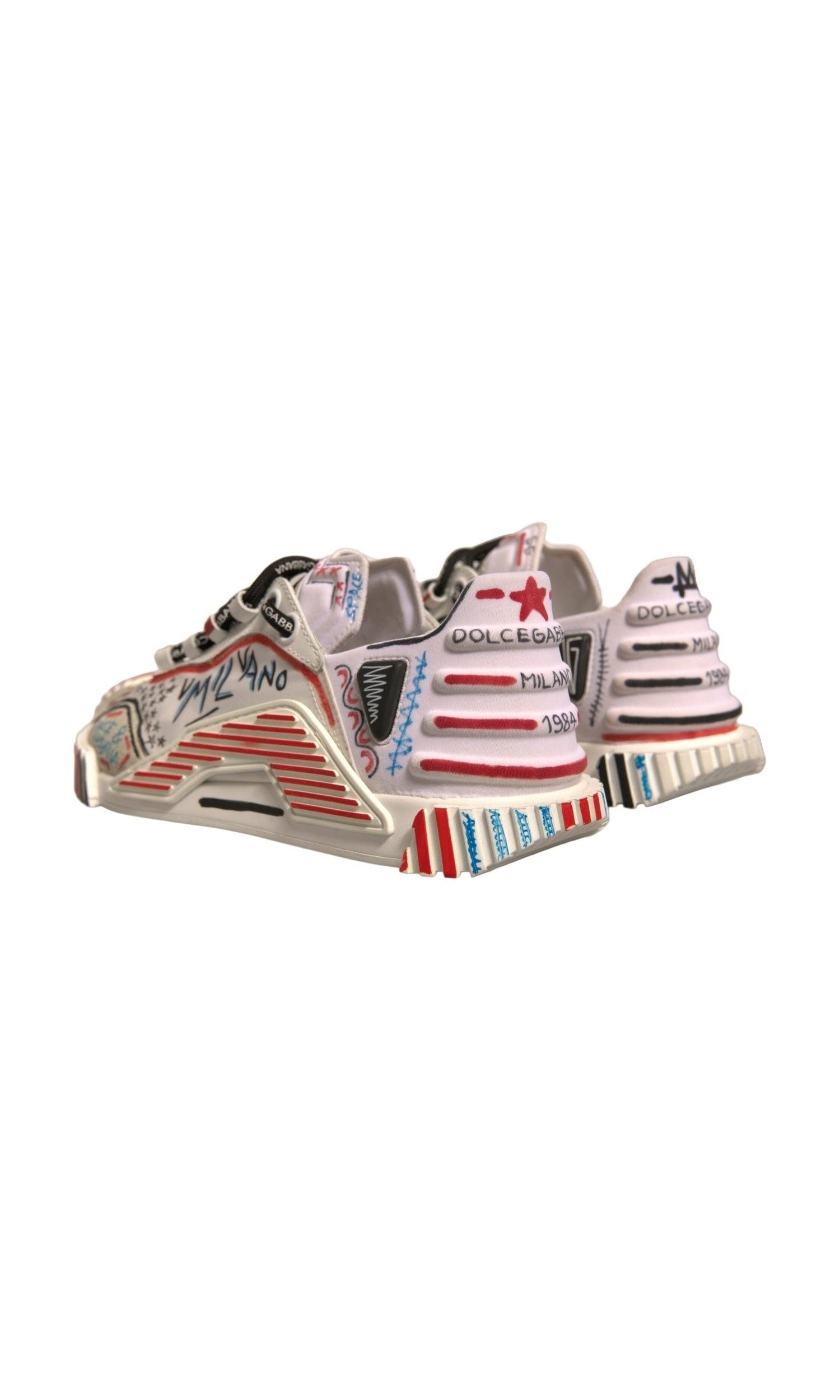 Dolce & Gabbana Multicolor Suede Fabric Ns1 Sneakers Shoes Glam Steals