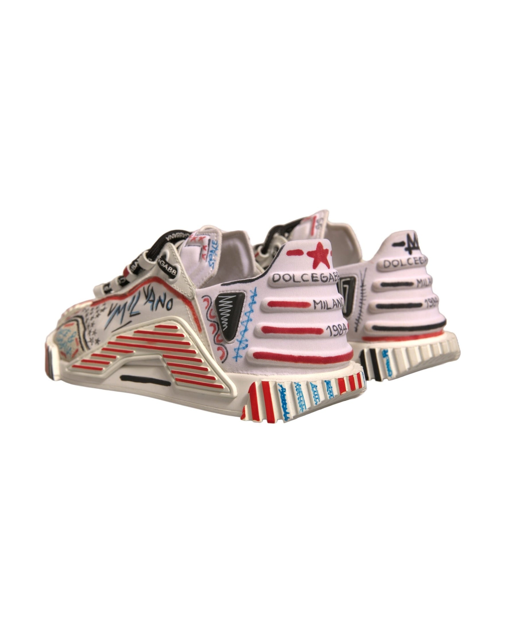 Dolce & Gabbana Multicolor Suede Fabric Ns1 Sneakers Shoes Glam Steals