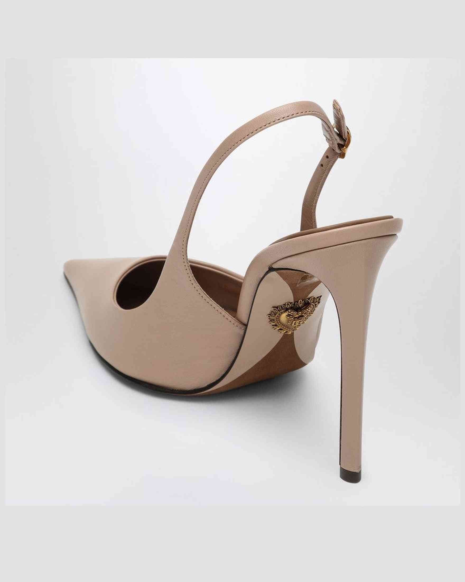 Dolce & Gabbana Nude Leather Dolce&gabbana Slingback Glam Steals