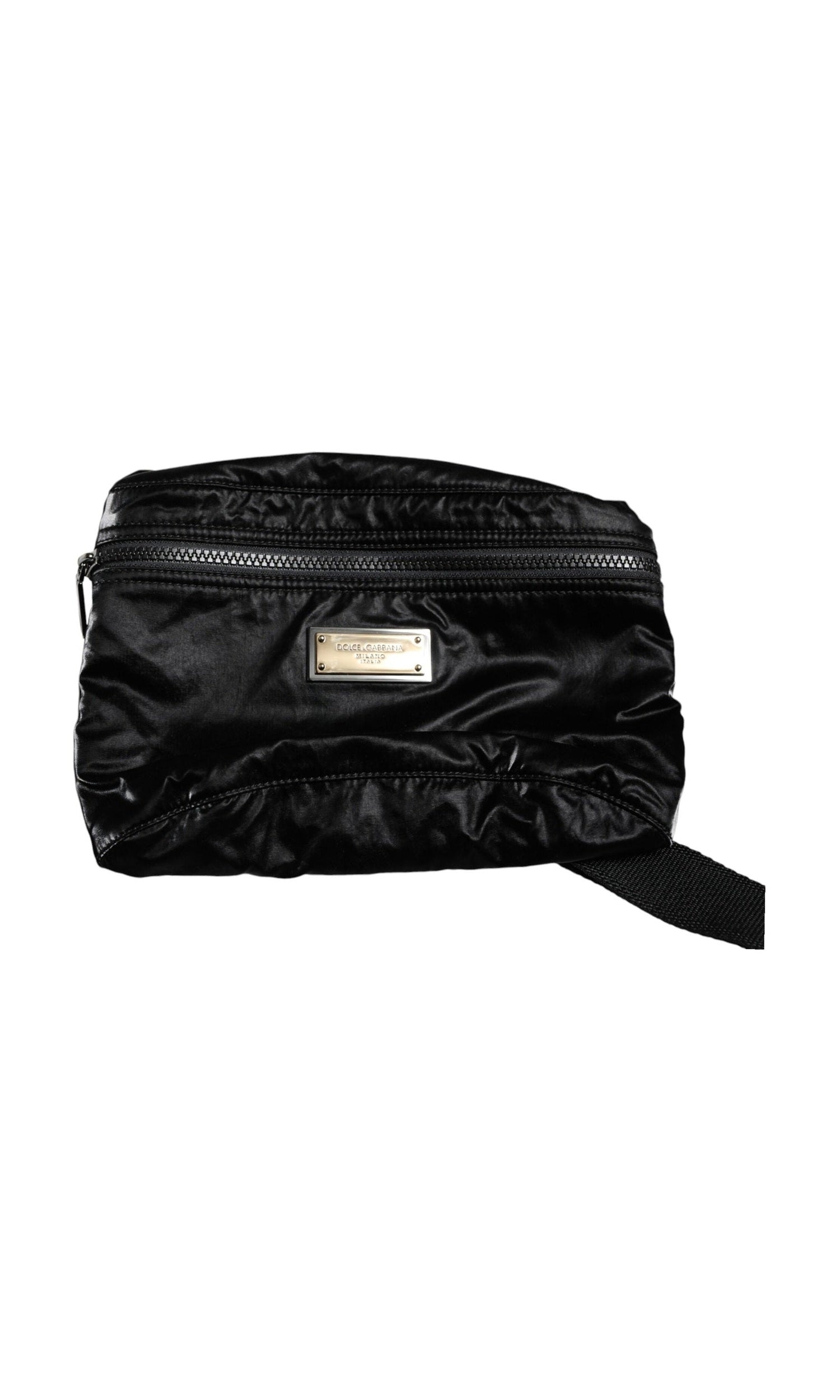 Dolce & Gabbana Nylon Fabric Belt Waist Fanny Pack Black Bag Glam Steals