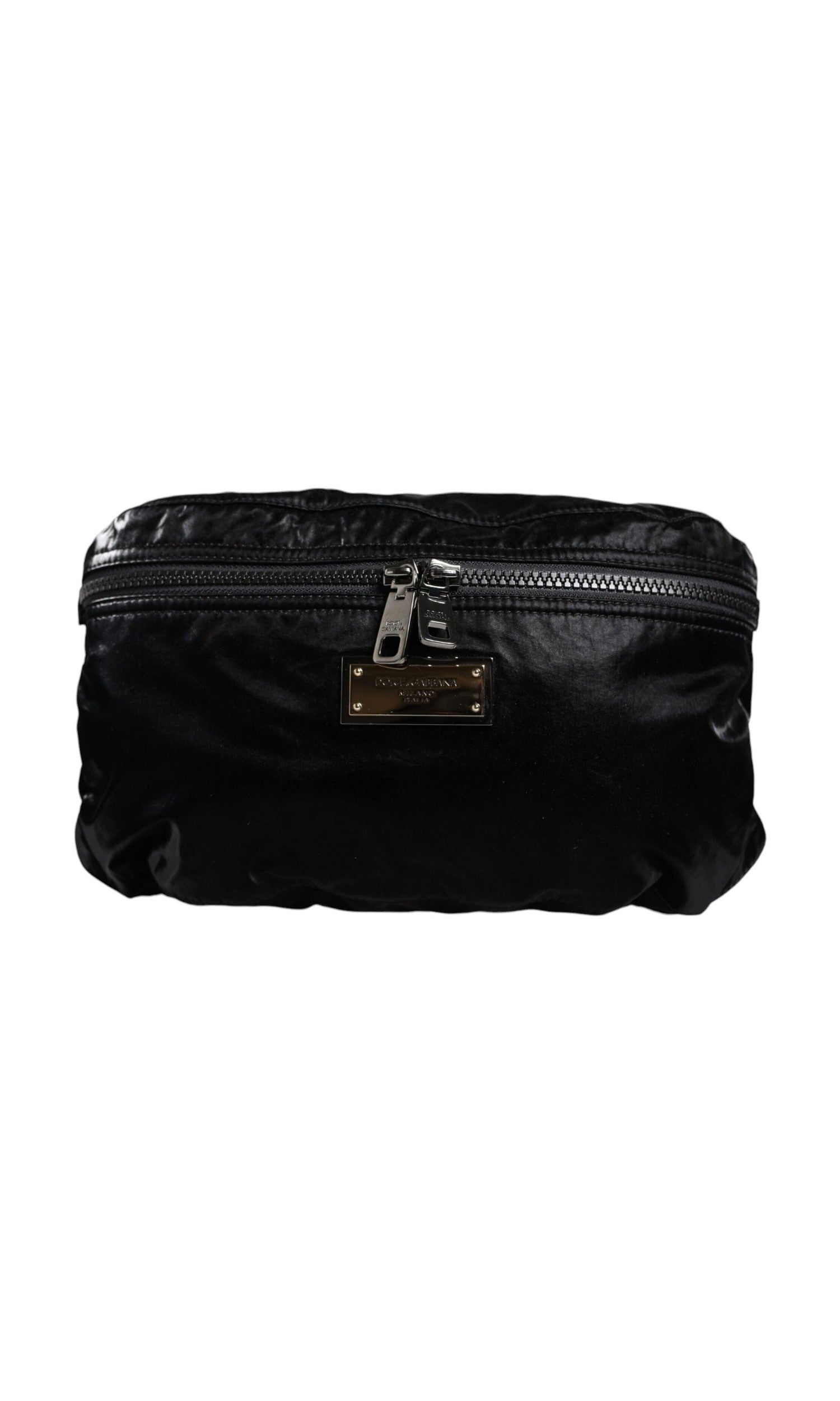 Dolce & Gabbana Nylon Fabric Belt Waist Fanny Pack Black Bag Glam Steals