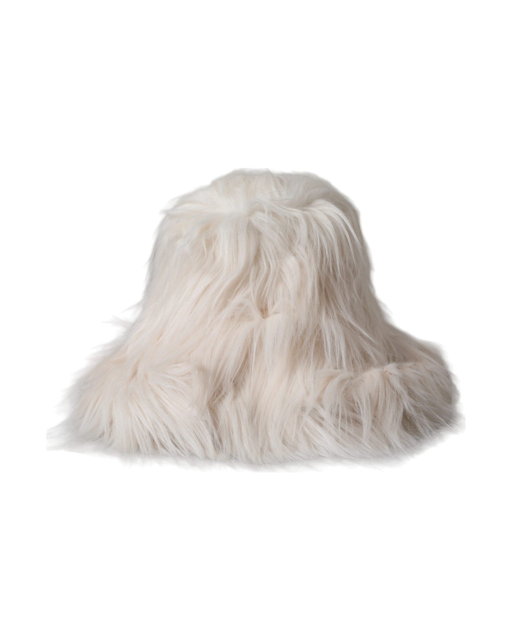 Dolce & Gabbana Off Acrylic Fur Womens Bucket White Hat Glam Steals
