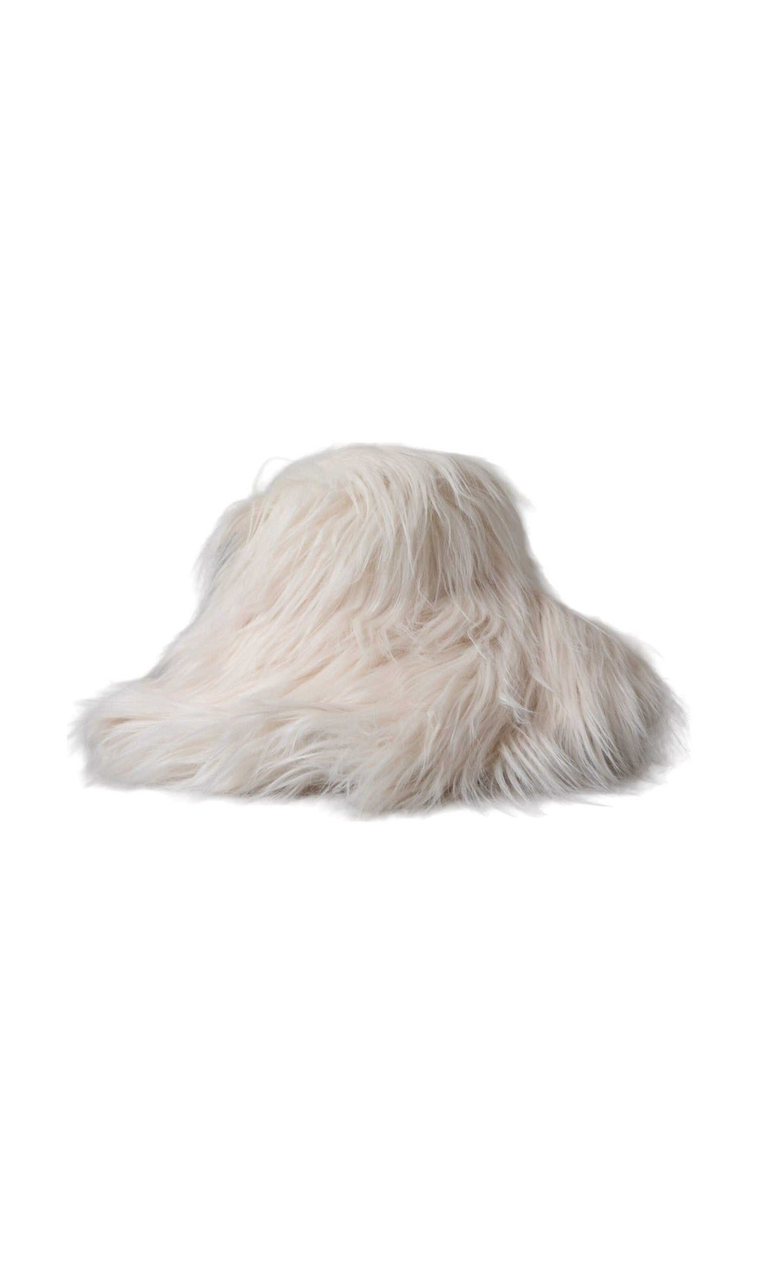 Dolce & Gabbana Off Acrylic Fur Womens Bucket White Hat Glam Steals