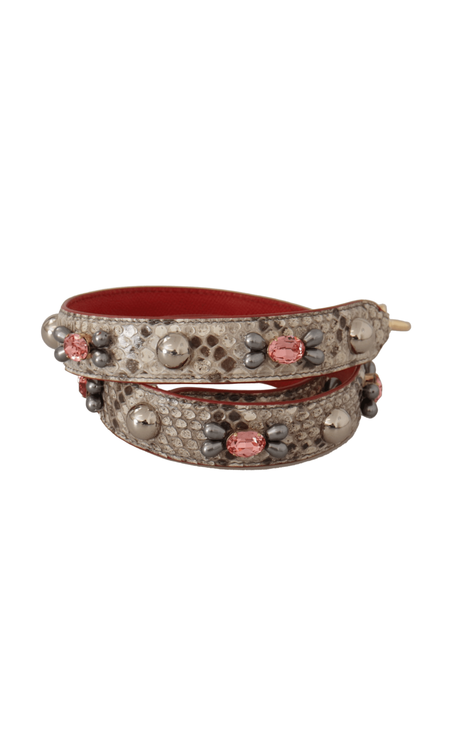 Dolce & Gabbana Opulent Python Leather Bag Strap Beige Glam Steals