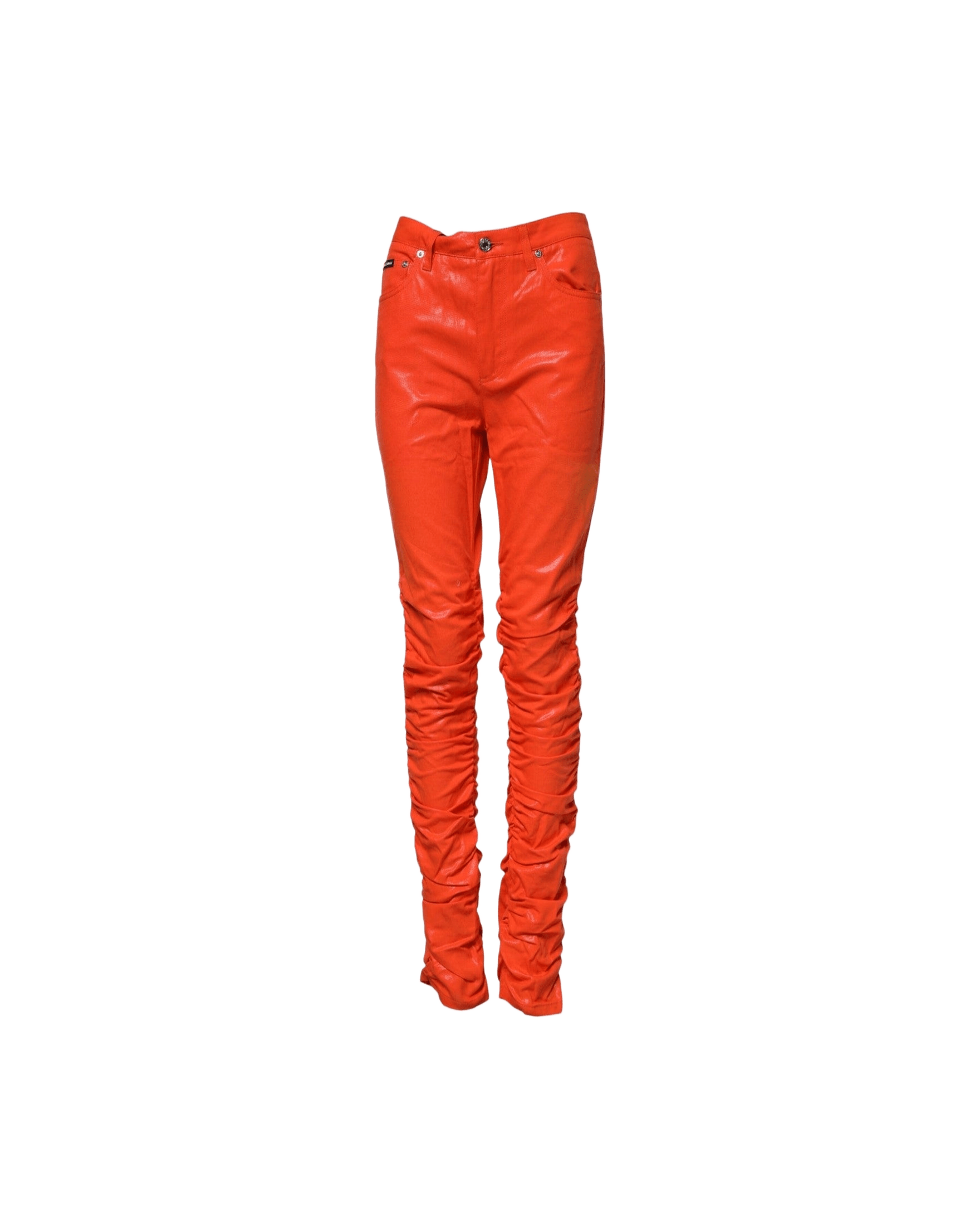 Dolce & Gabbana Orange Cotton High Waisted Denim Jeans Glam Steals