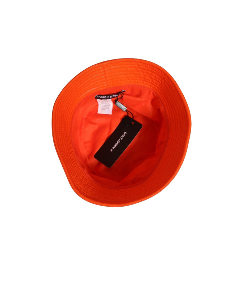 Dolce & Gabbana Orange Crystal Embellished Bucket Fisherman Cap Hat Glam Steals
