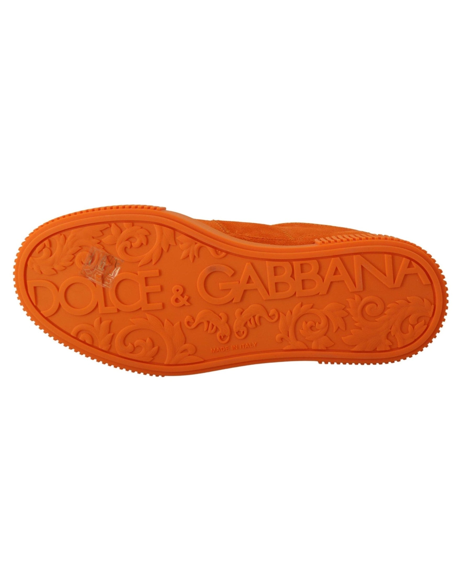 Dolce & Gabbana Orange Leather Pj Tucker Sneakers Sneakers