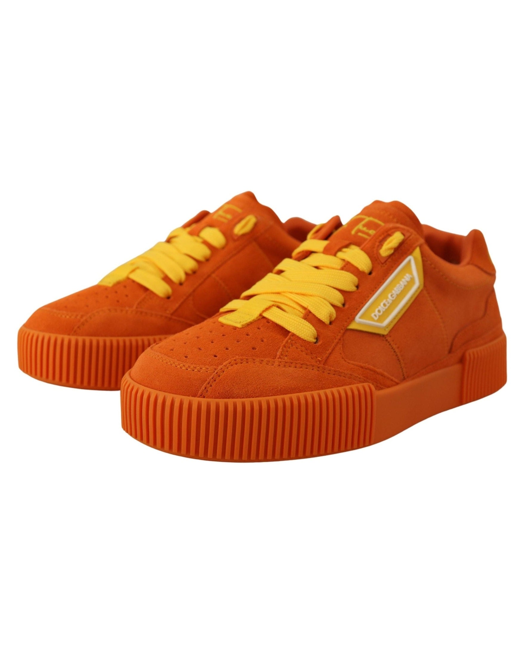 Dolce & Gabbana Orange Leather Pj Tucker Sneakers Sneakers