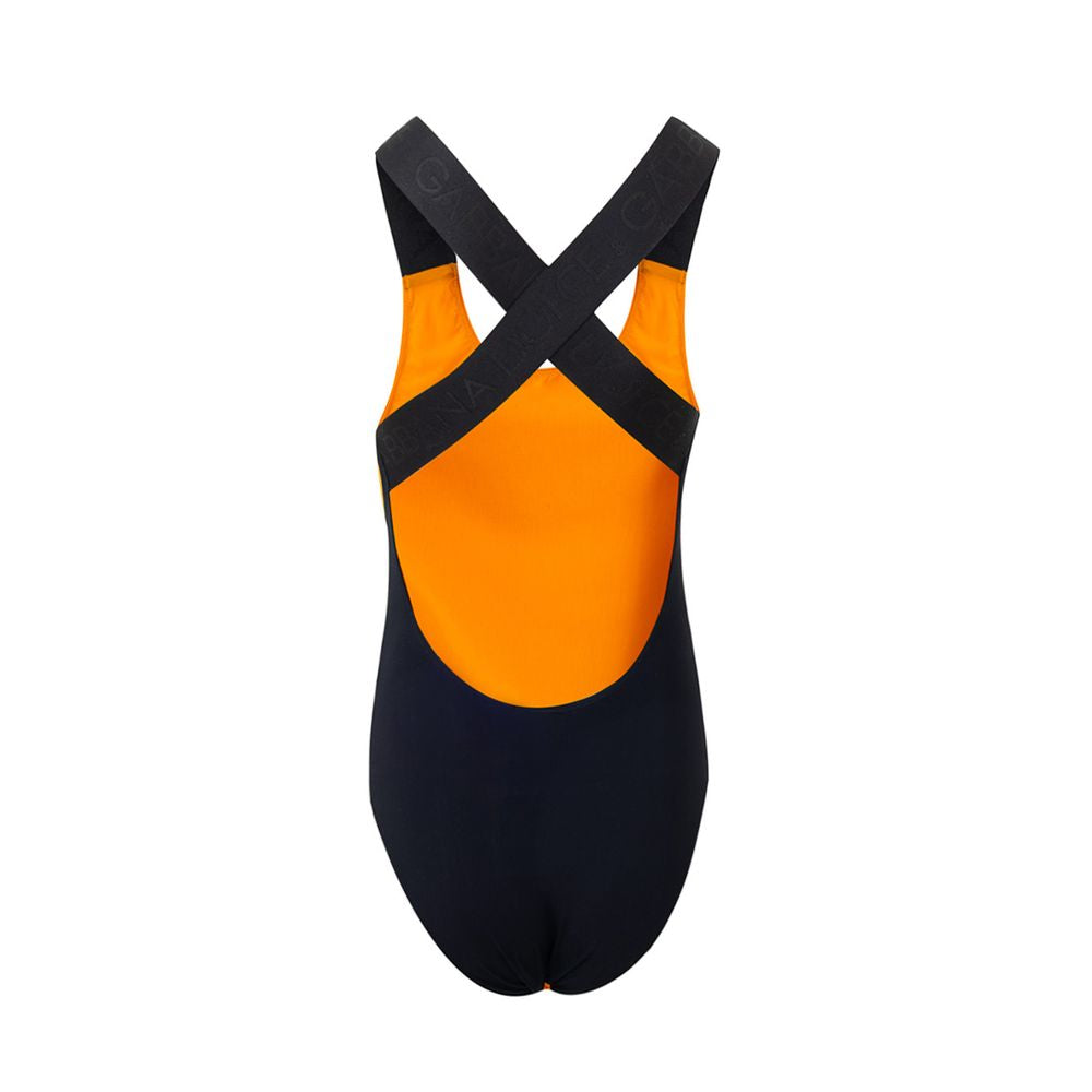 Dolce & Gabbana Orange Polyester One Piece Swimsuit Glam Steals