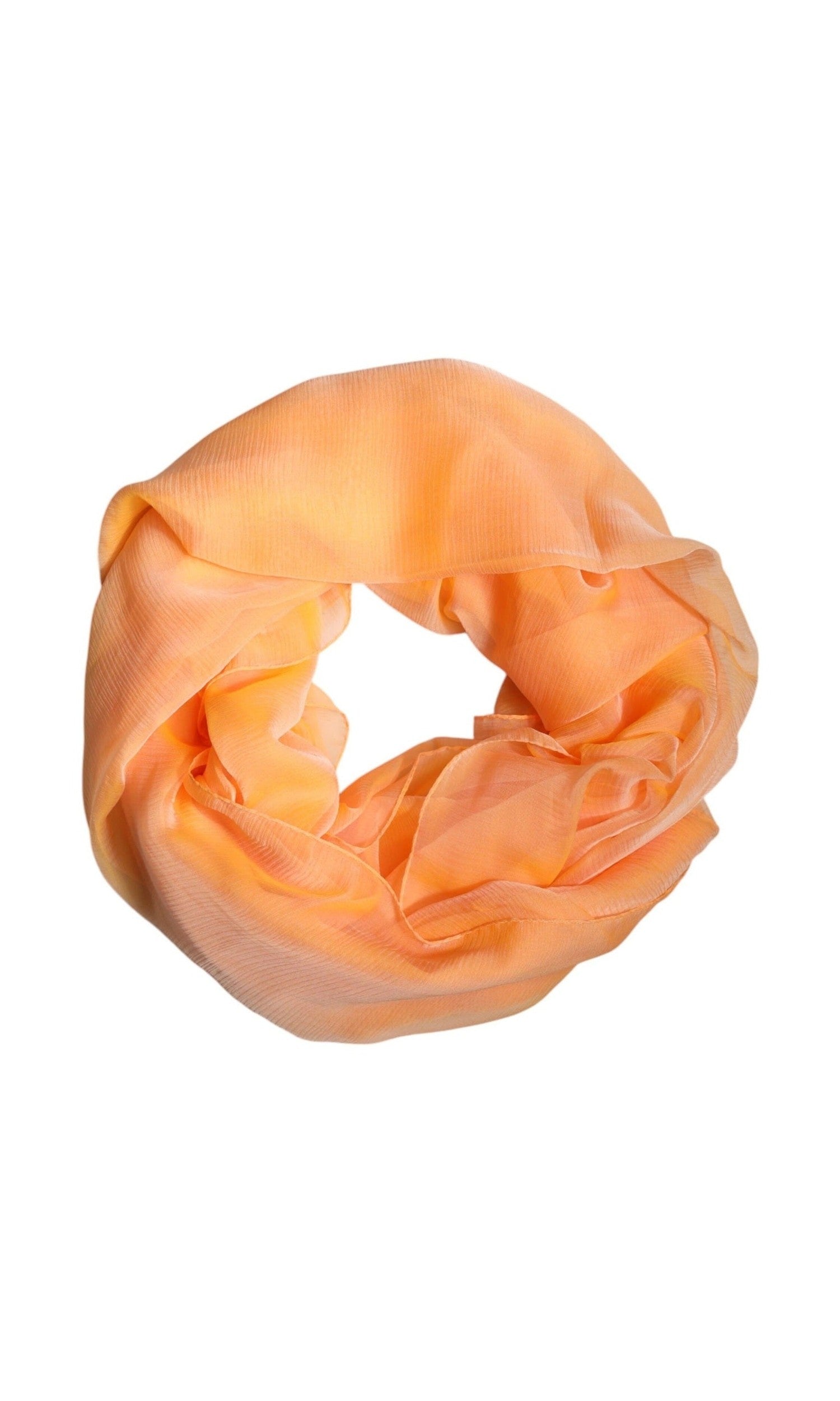 Dolce & Gabbana Orange Silk Rectangle Wrap Shawl Scarf Glam Steals