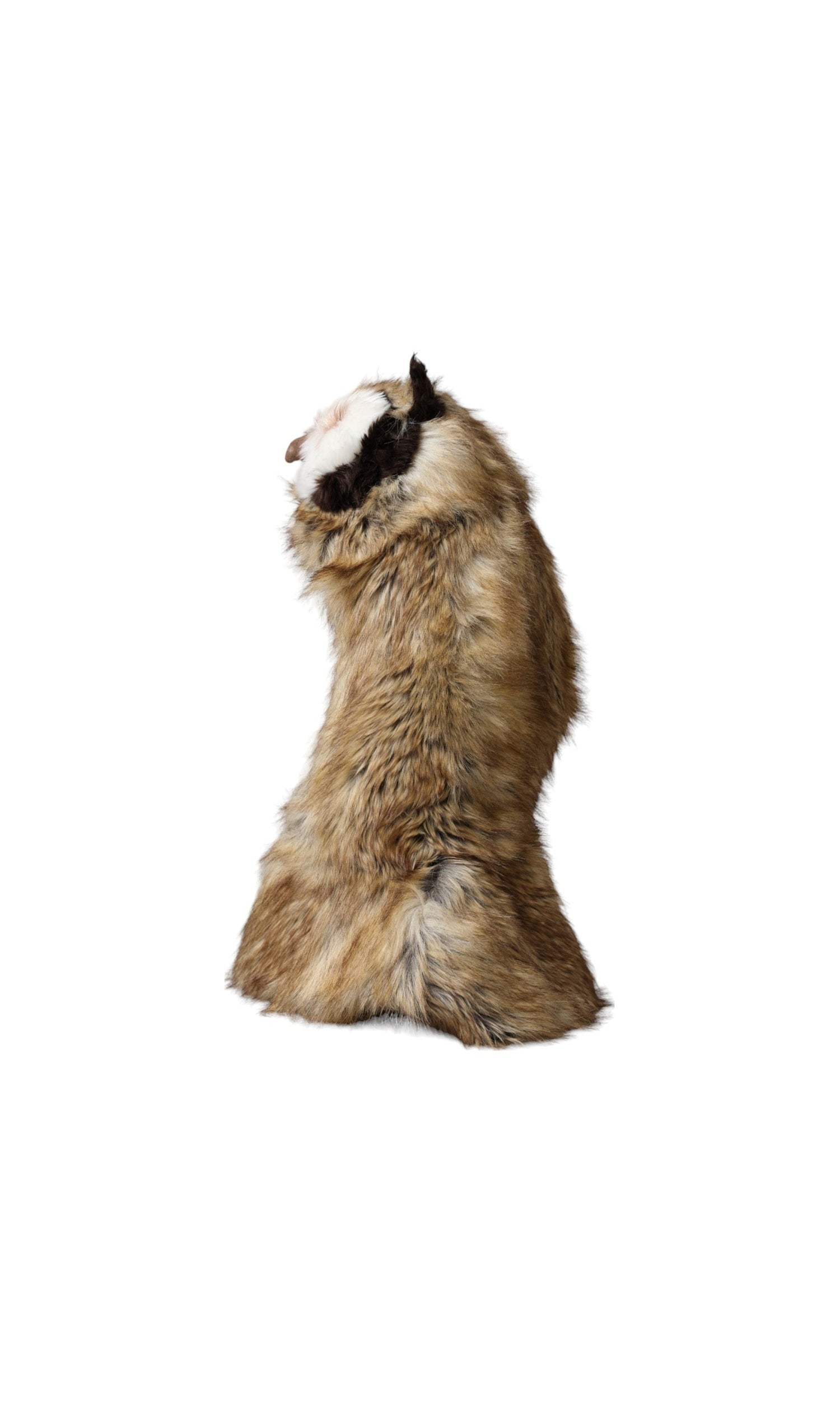Dolce & Gabbana Owl Faux Fur Whole Head Cap Brown Hat Glam Steals