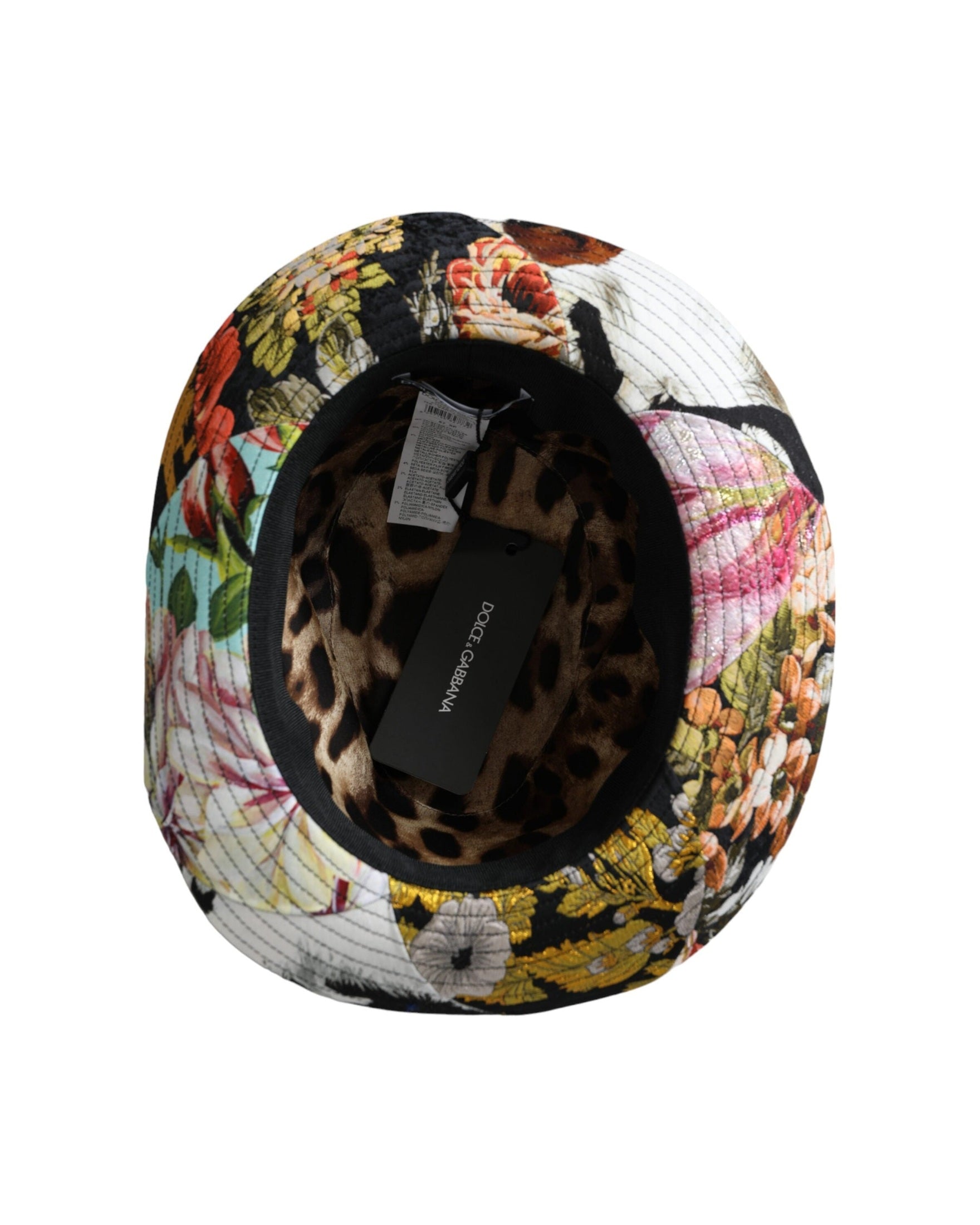 Dolce & Gabbana Patchwork Women Fedora Wide Brim Multicolor Hat Glam Steals